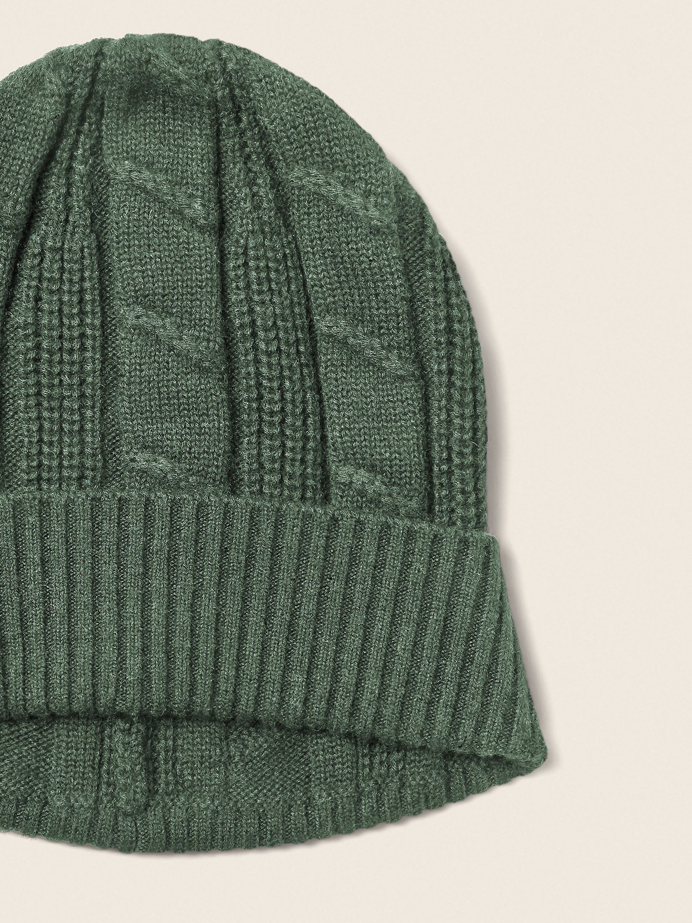 Light Green Mélange Oasi Cashmere Beanie Product detail photo #1