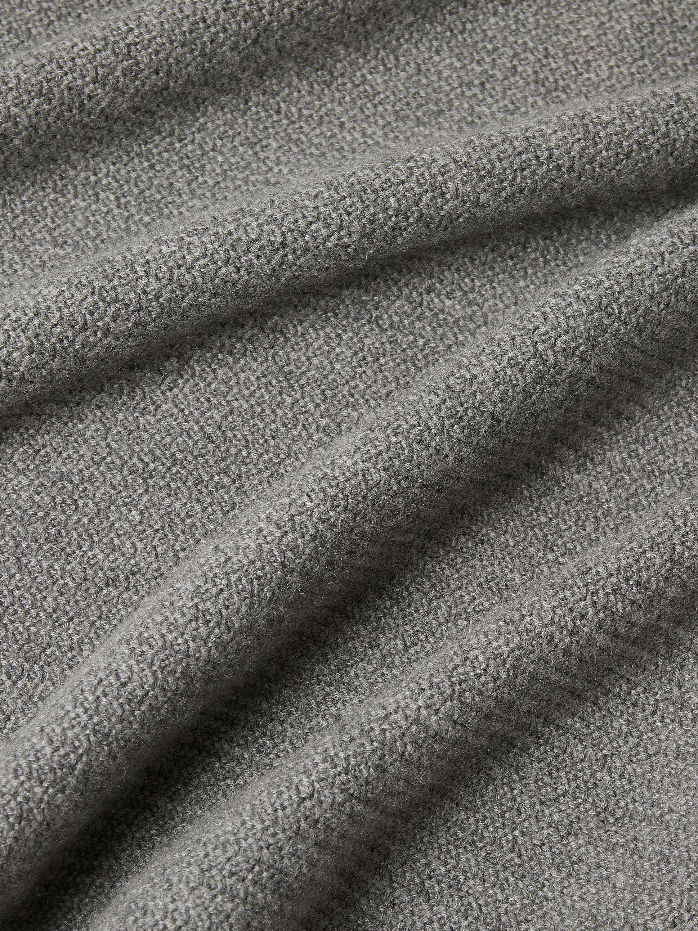 Grey Mélange Oasi Cashmere Polo Shirt Product detail photo #4