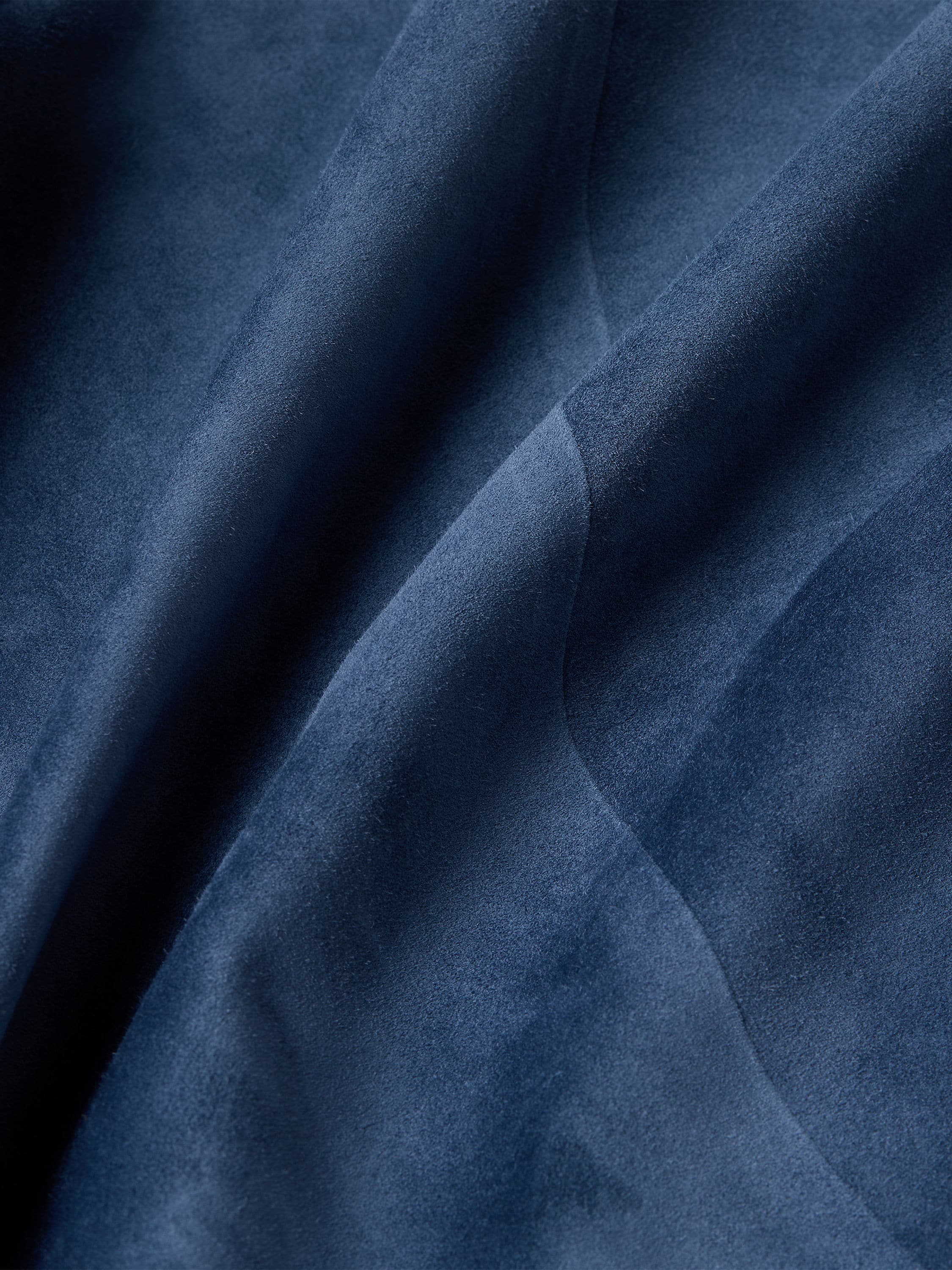 Light Blue Suede Blouson Product detail photo #4