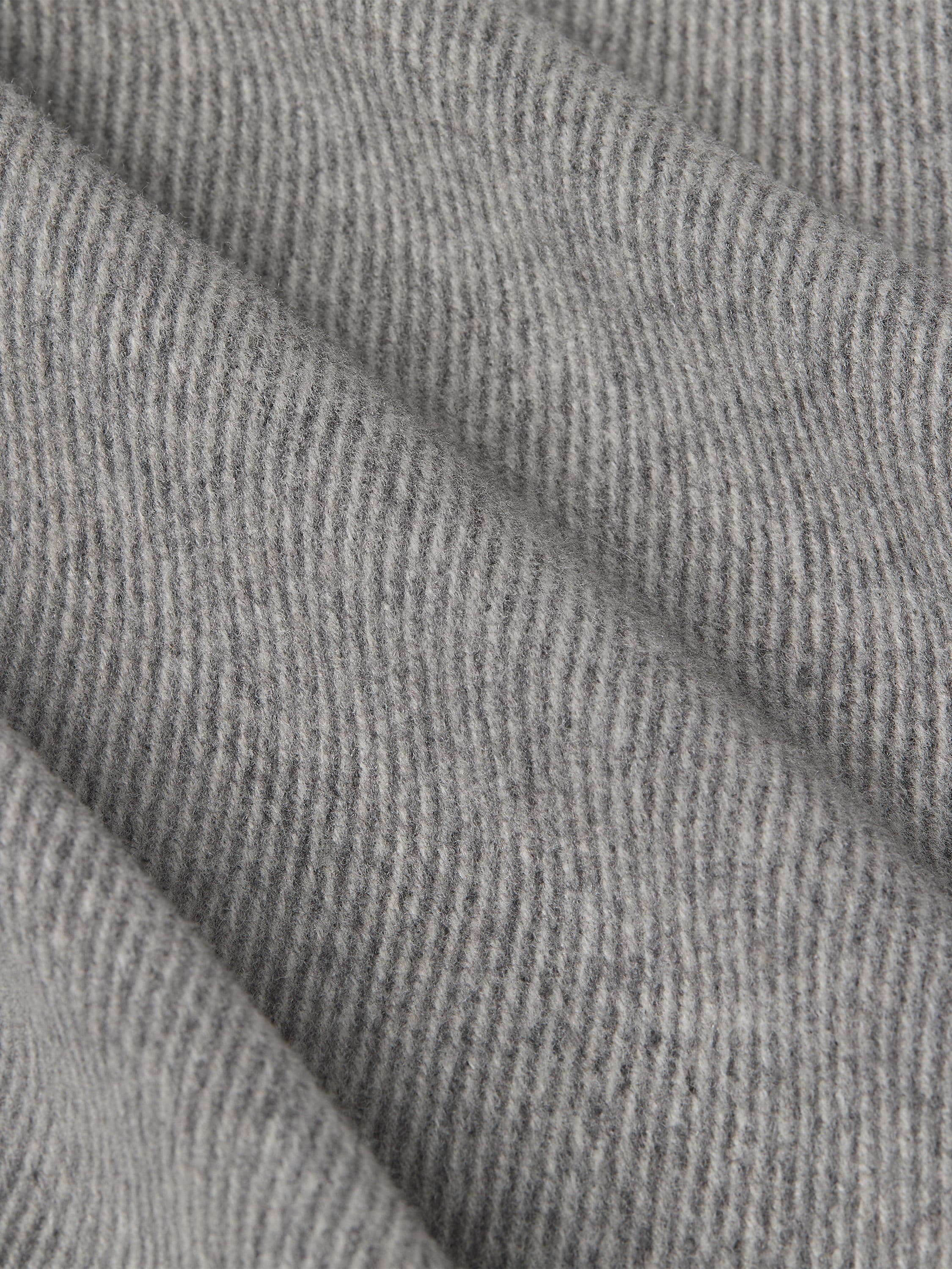 Grey Mélange Wool and Cashmere Blouson Product detail photo #4