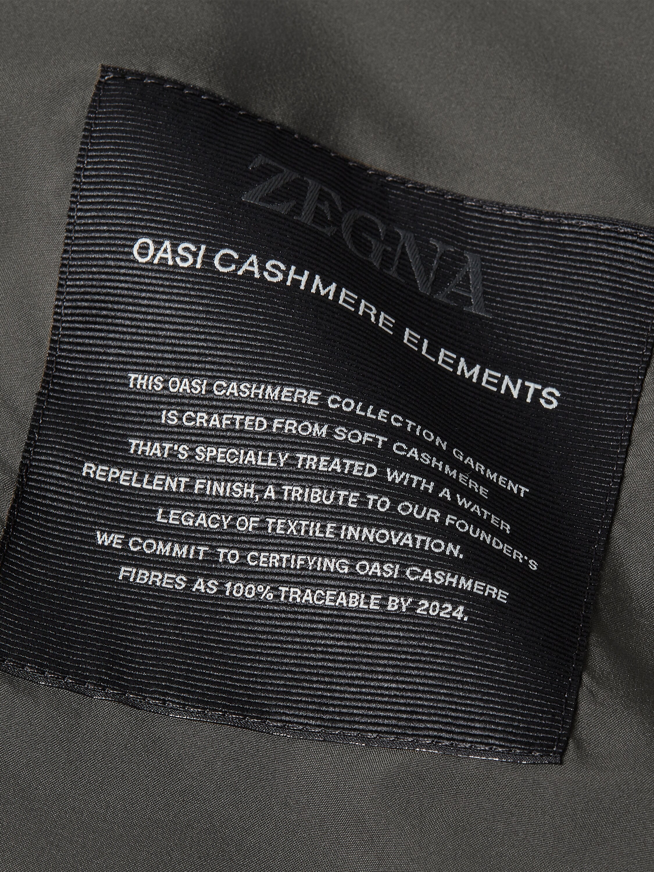 Dark Grey Multimélange Oasi Cashmere Elements Bomber Product detail photo #2