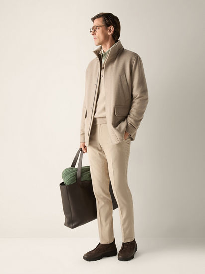 Light Taupe Mélange Oasi Cashmere Elements Car Coat FW26 39308693