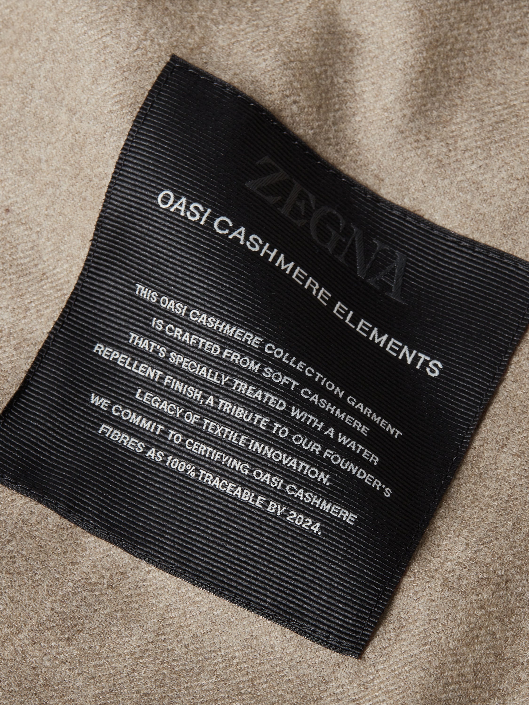Light Taupe Mélange Oasi Cashmere Elements Car Coat Product detail photo #2