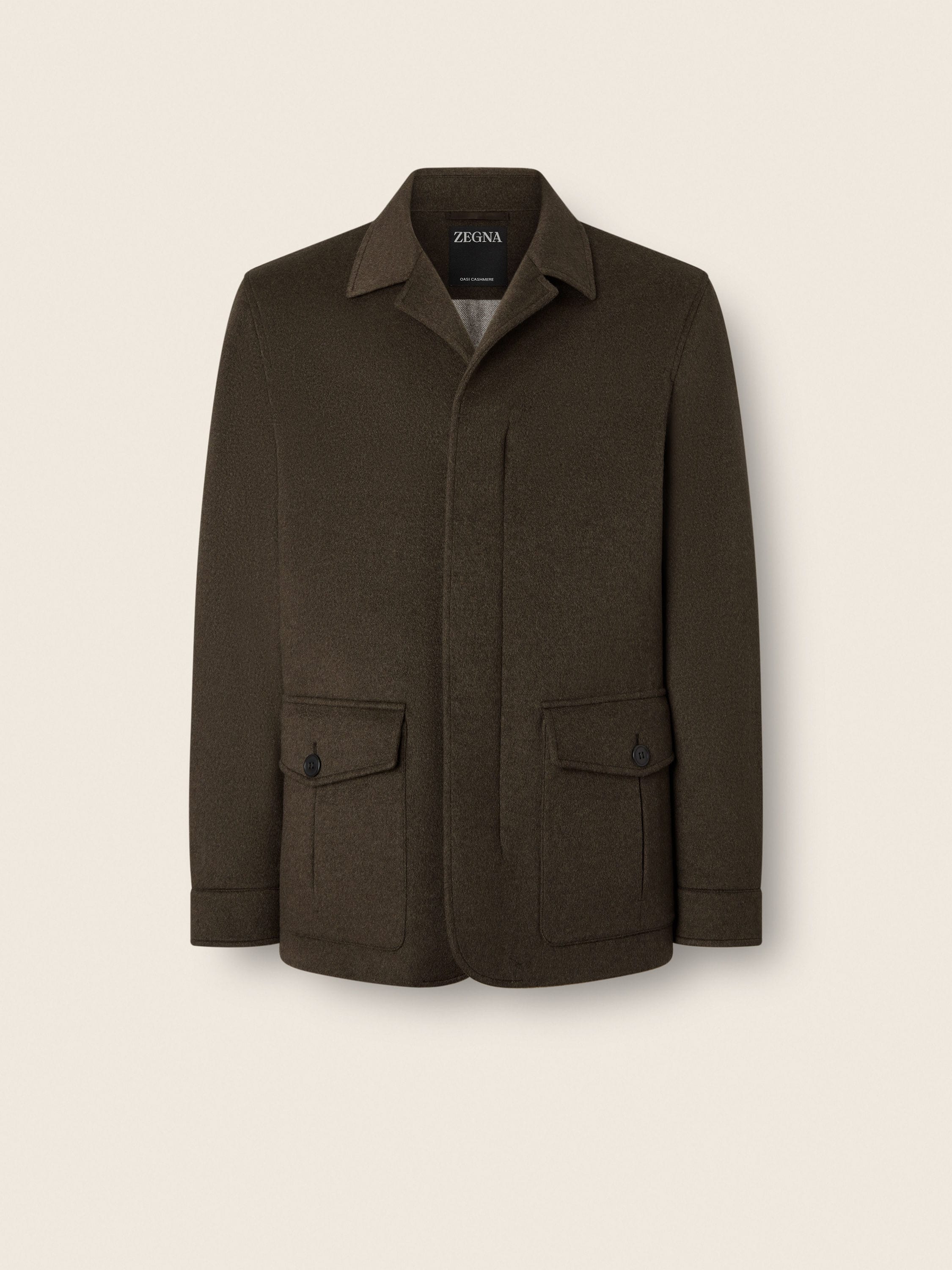 Dark Olive Green Oasi Cashmere Elements Falcon Jacket Main product photo