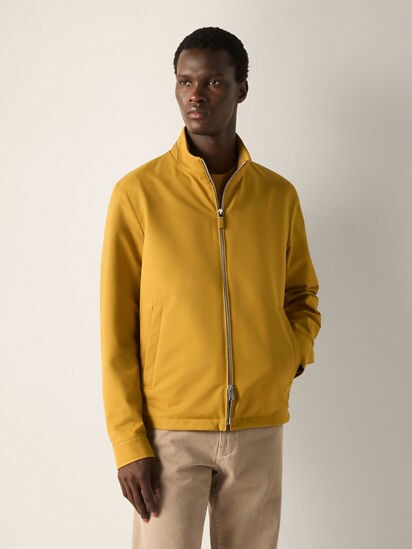 Yellow Microfiber Motorin 100cc Blouson FW26 39305551 | Zegna JP