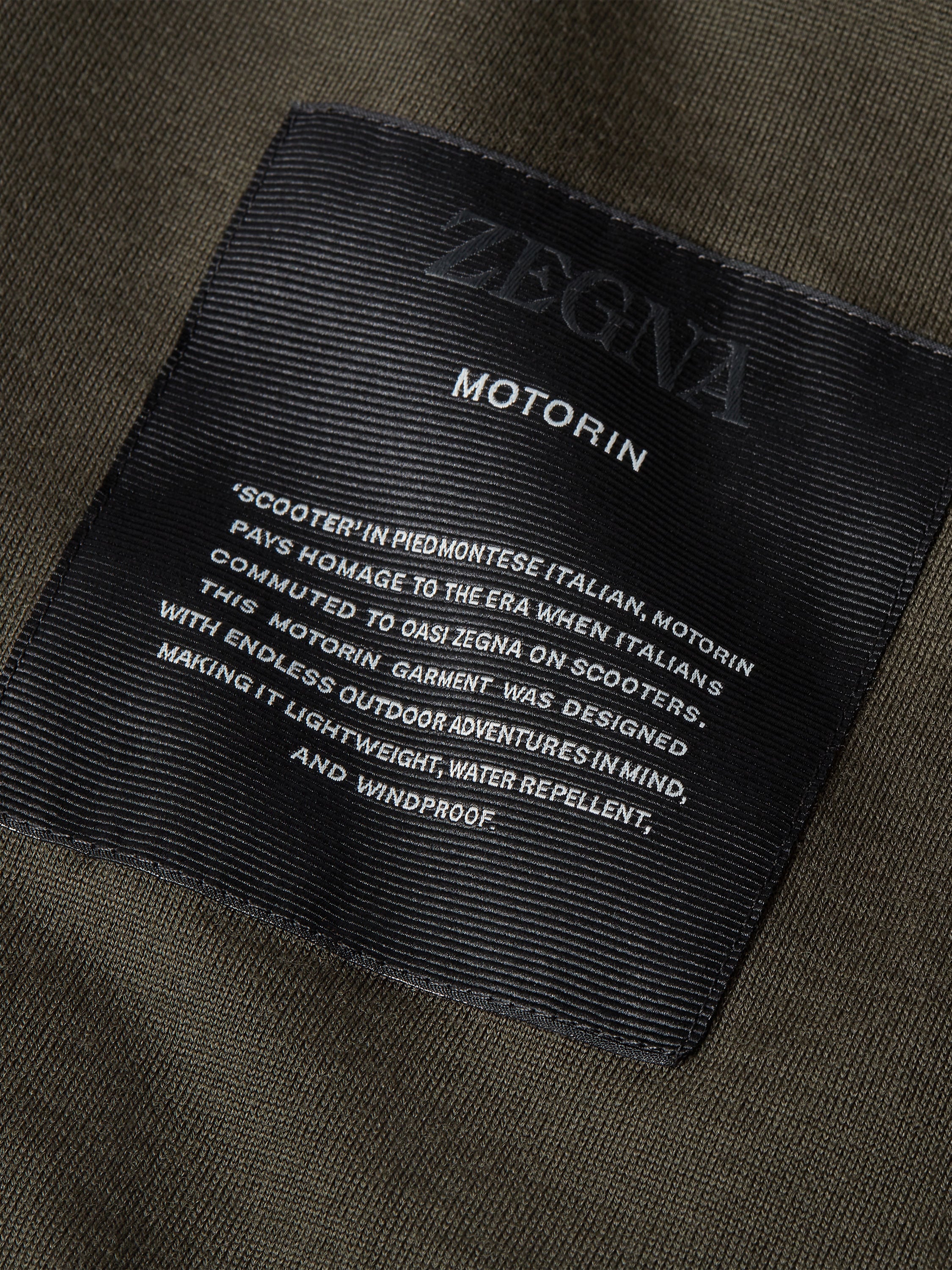 Dark Olive Green Microfiber Motorin 100cc Blouson Product detail photo #2