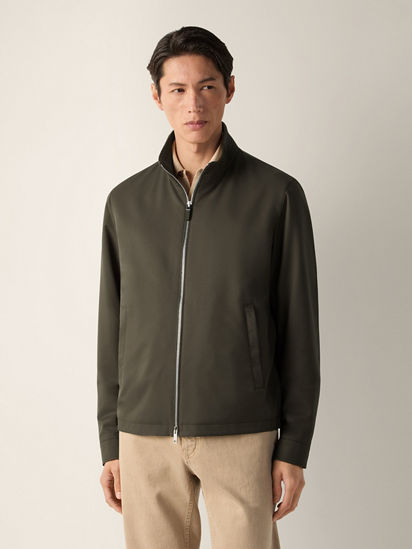 Dark Olive Green Microfiber Motorin 100cc Blouson FW26 39305539