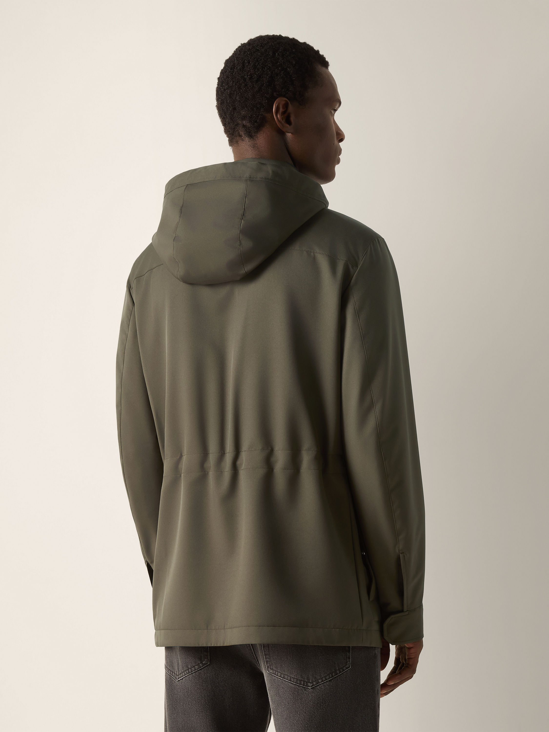 Dark Olive Green Microfiber Motorin 300cc Car Coat Product detail photo #5