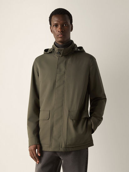 Dark Olive Green Microfiber Motorin 300cc Car Coat FW26 39313527
