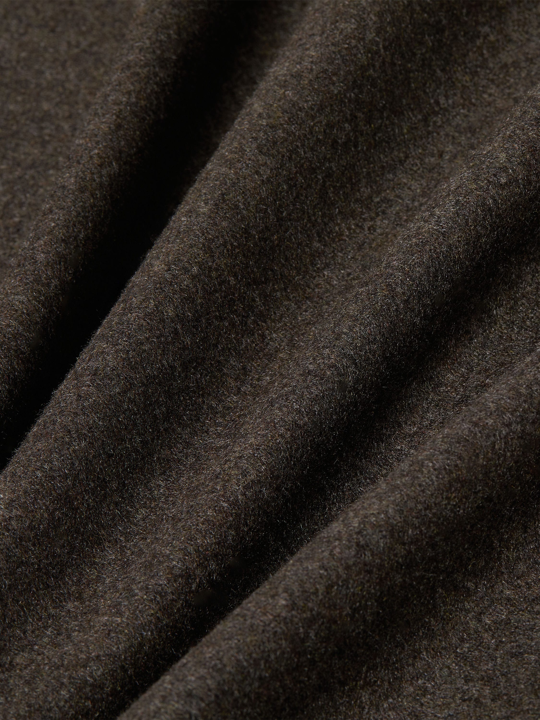 Dark Olive Green Multimélange Oasi Cashmere Overshirt Product detail photo #4