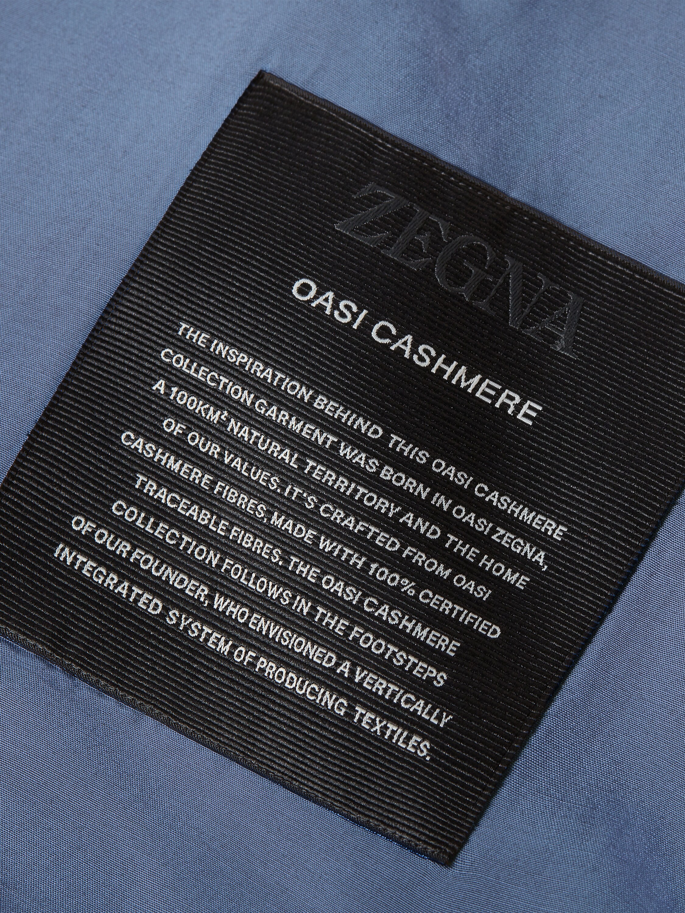 Light Blue Multimélange Oasi Cashmere Overshirt Product detail photo #2