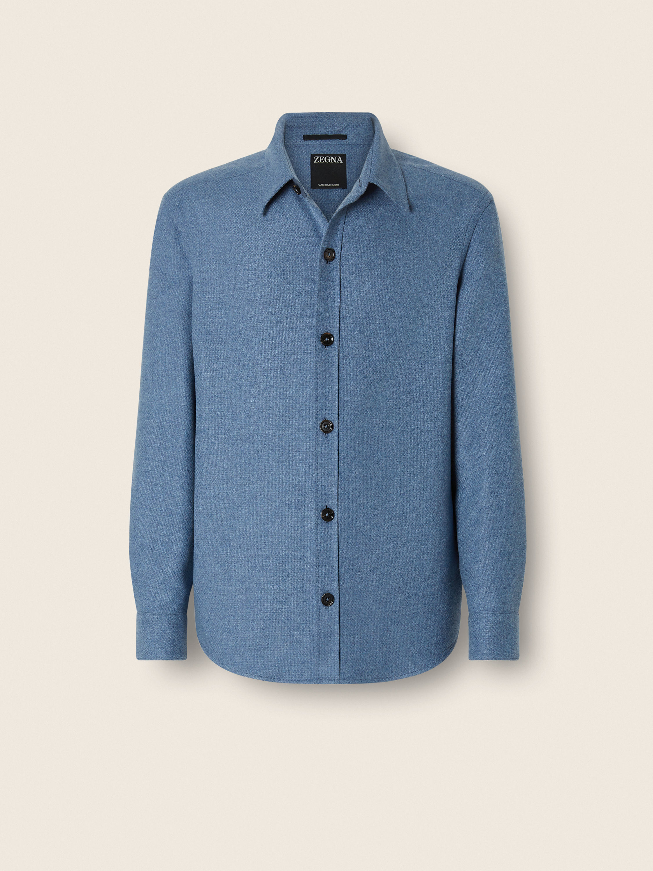 Light Blue Multimélange Oasi Cashmere Overshirt Main product photo