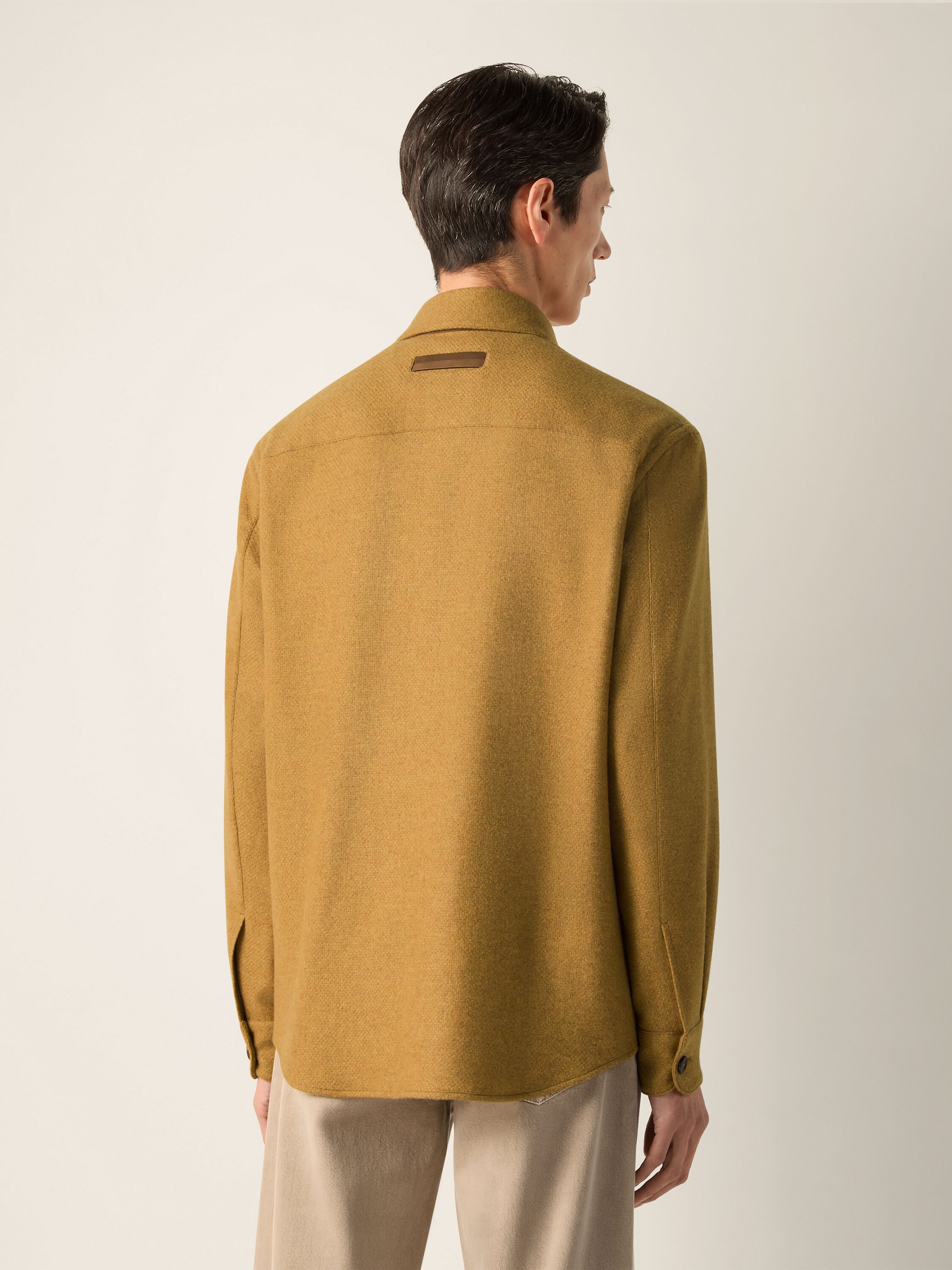 Yellow Multimélange Oasi Cashmere Overshirt Product detail photo #5