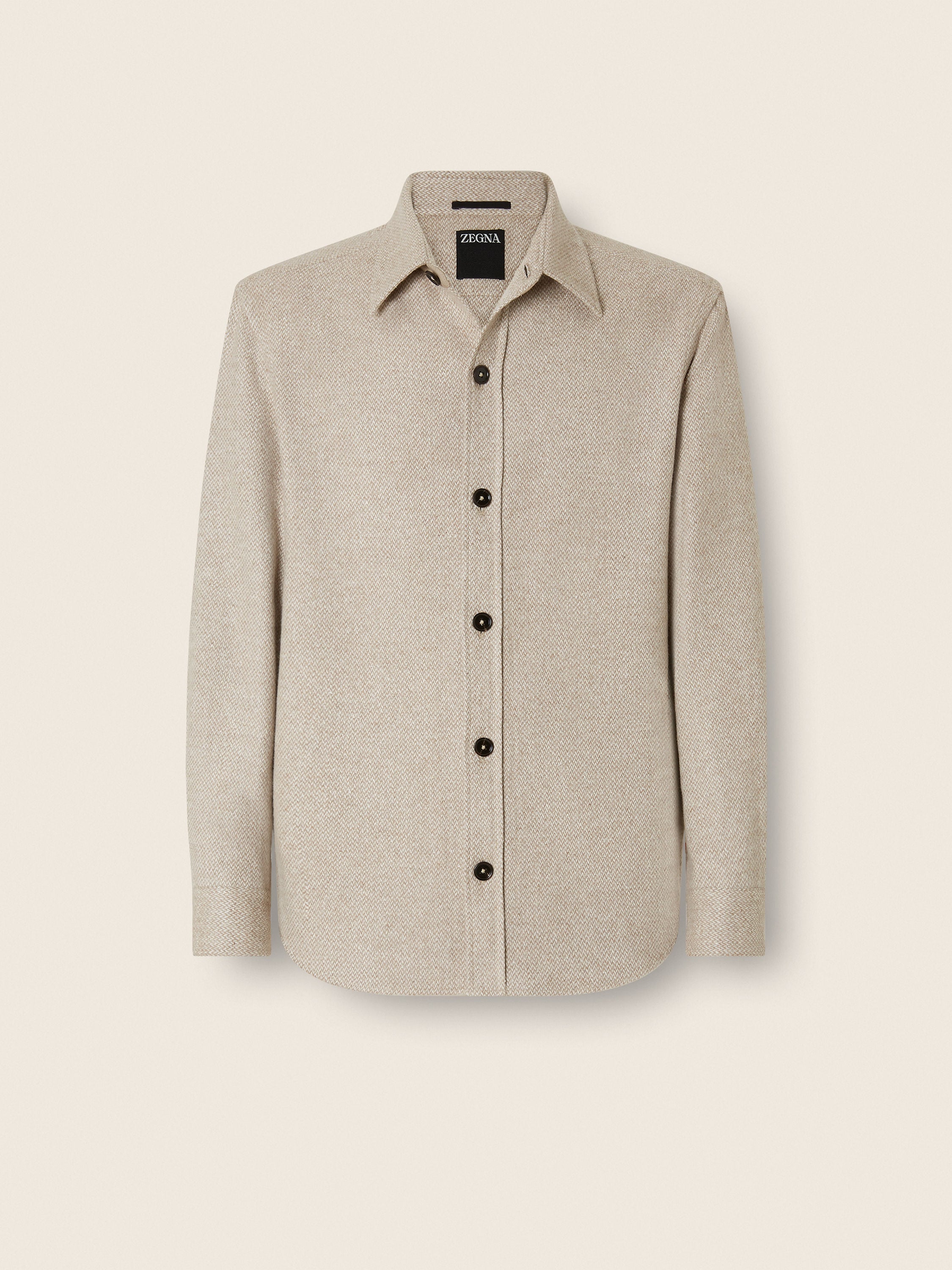 Light Beige Cashmere and Silk Overshirt Main product photo
