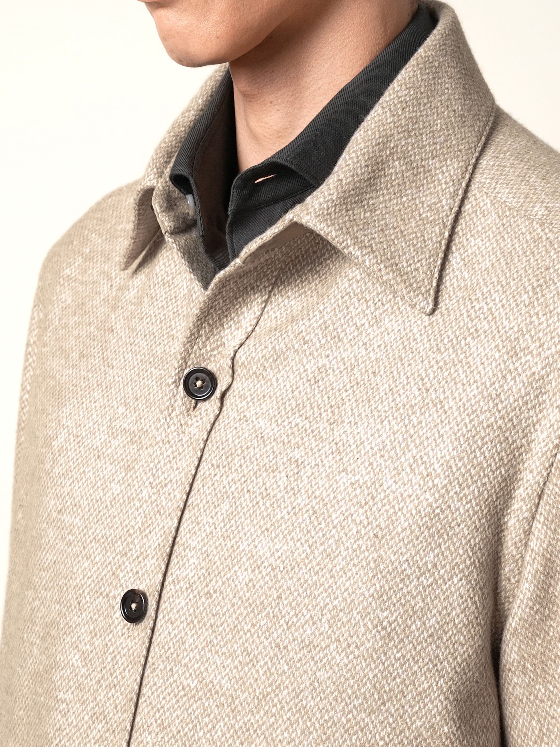 Light Beige Cashmere and Silk Overshirt