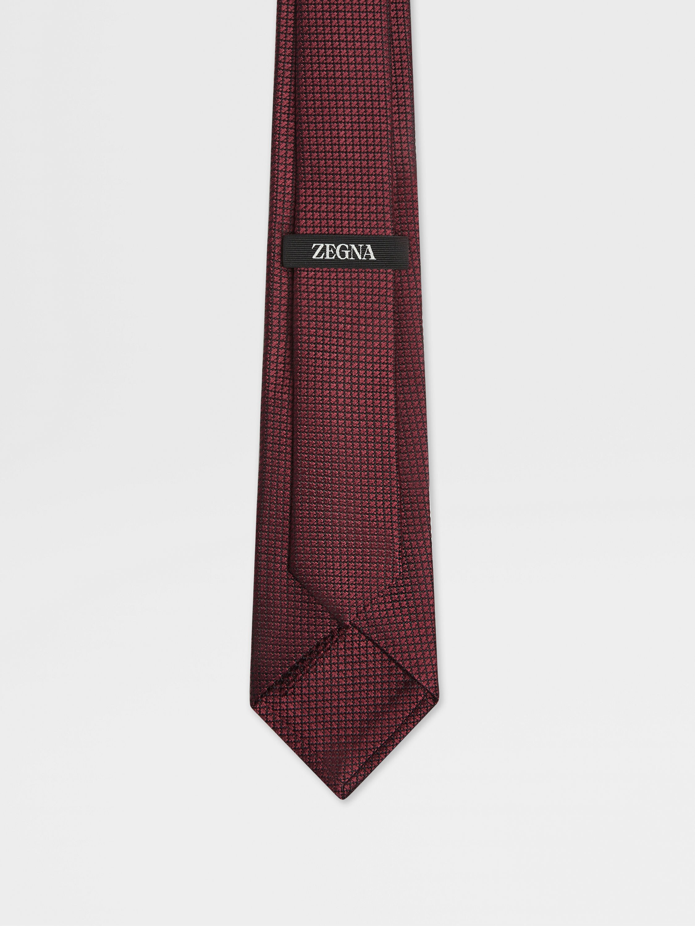 Burgundy Silk Tie Product detail photo #2