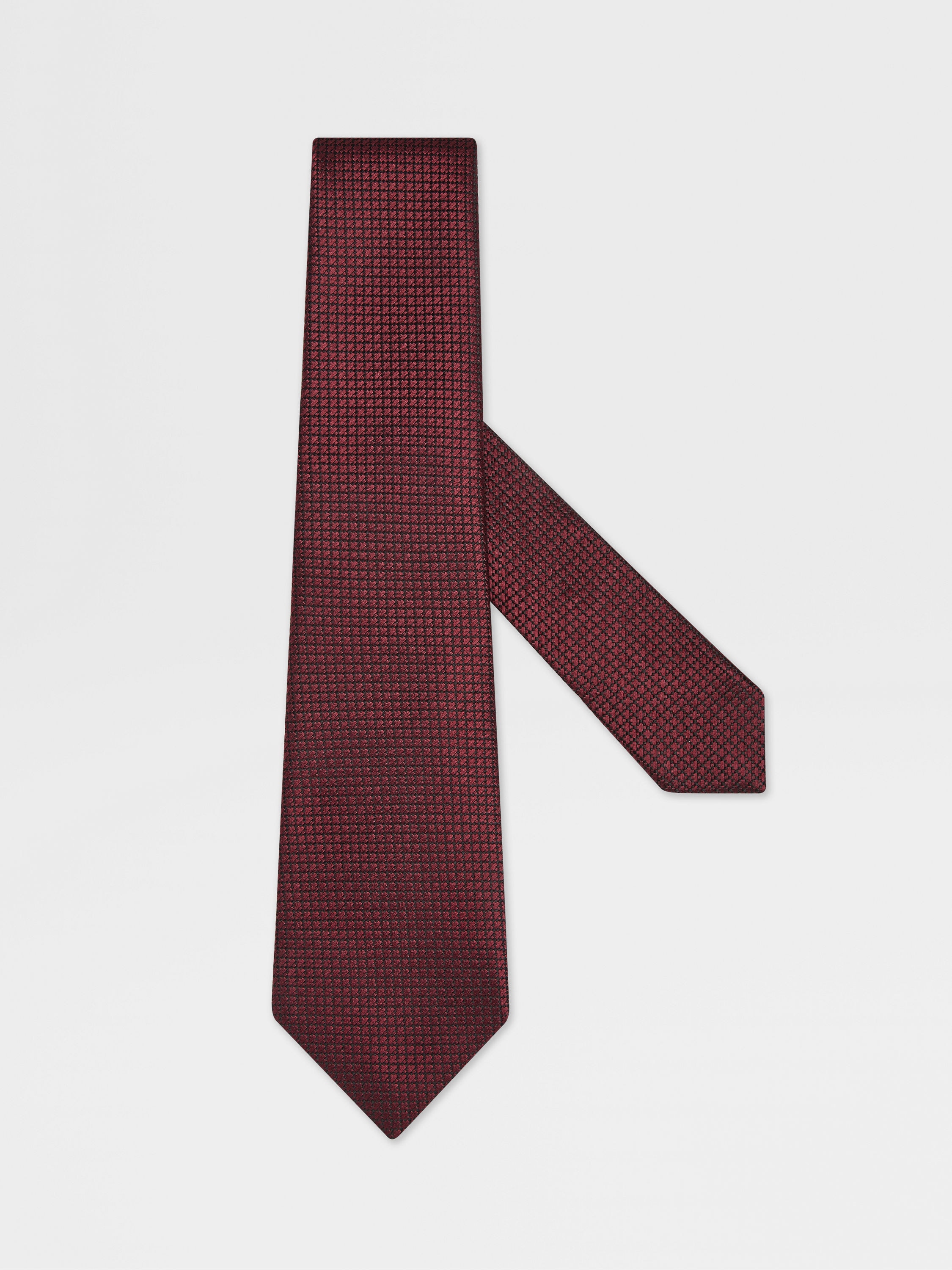 Burgundy Silk Tie Main product photo