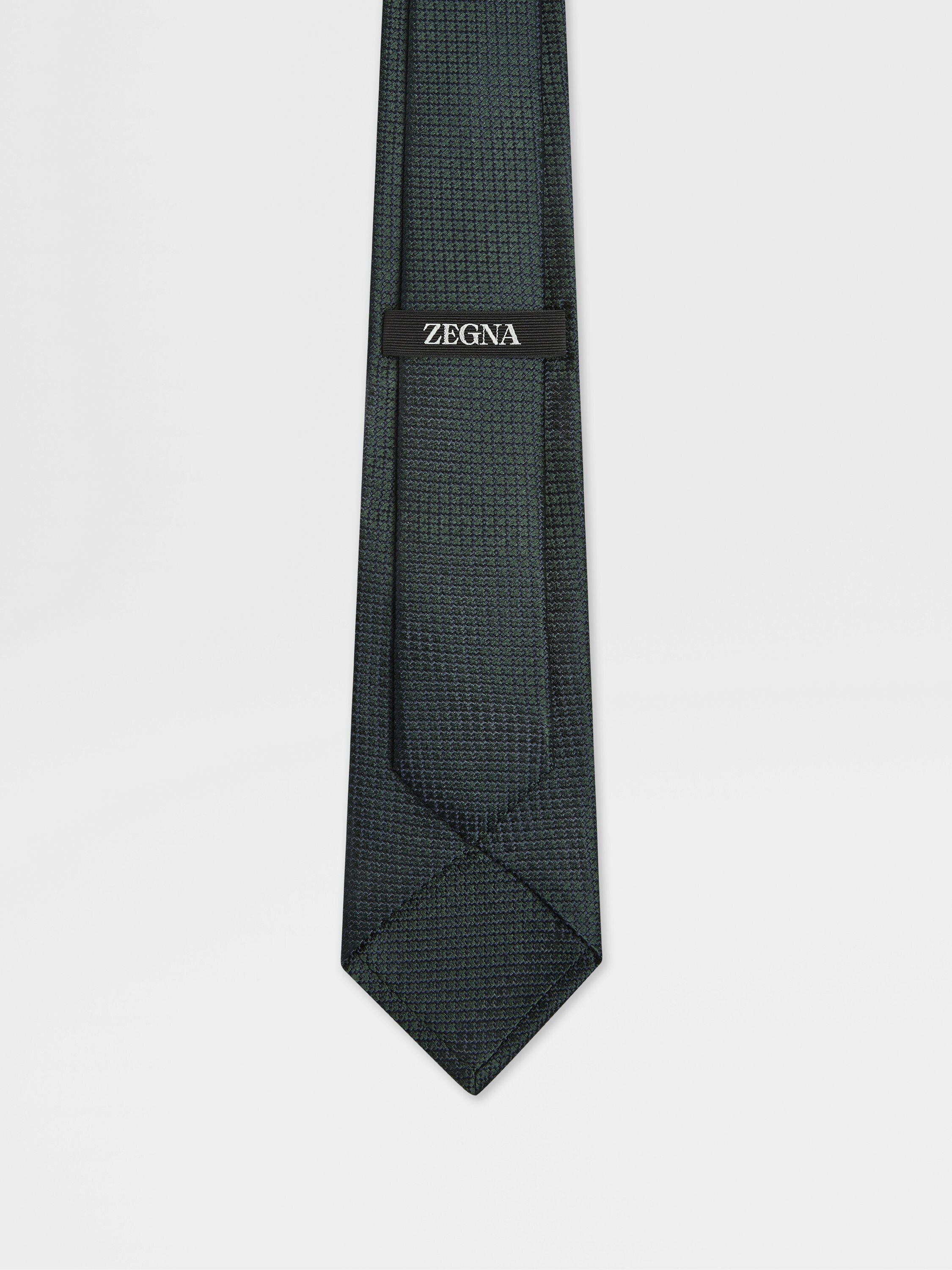 Dark Green Silk Tie Product detail photo #2