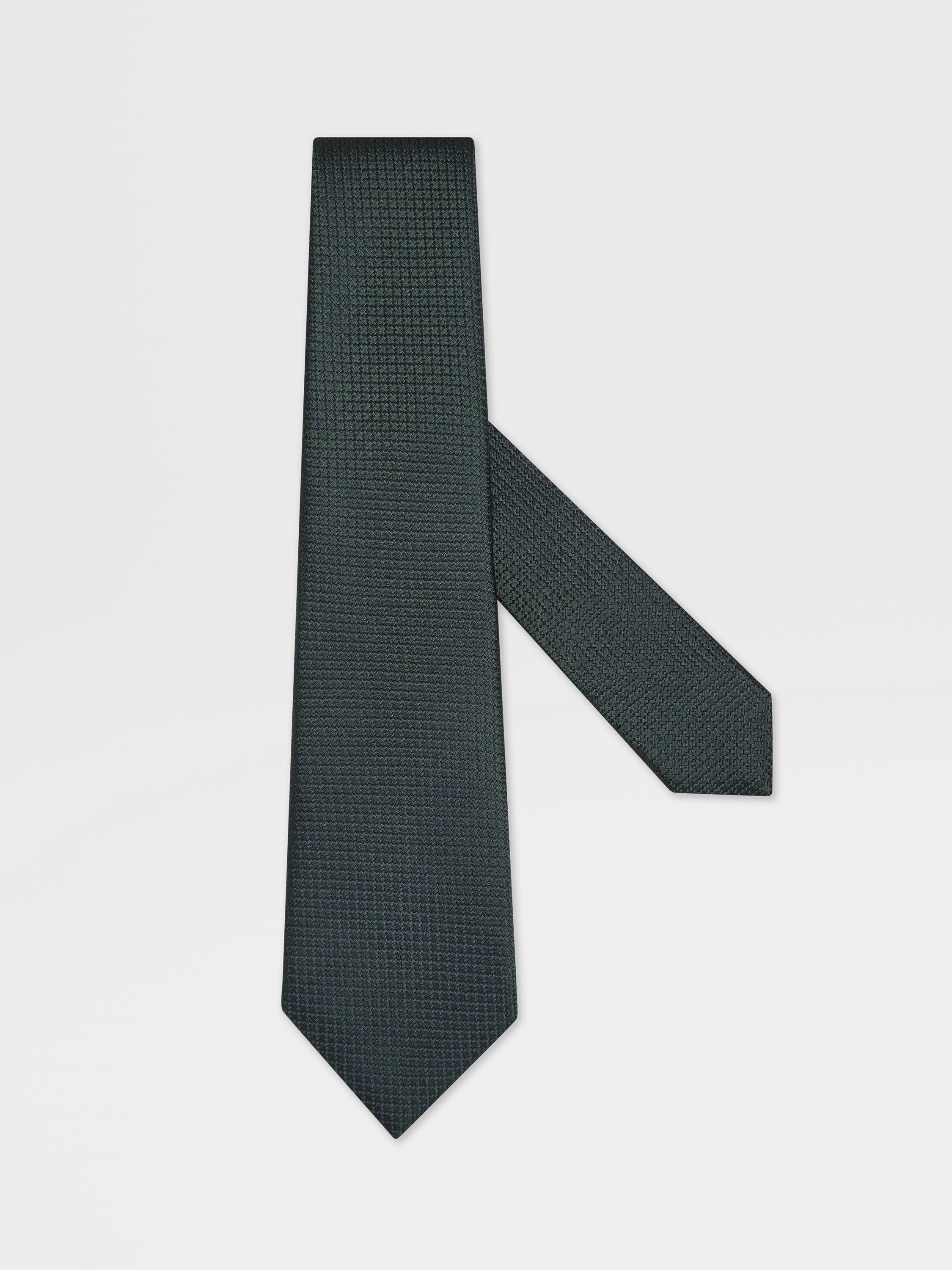 Dark Green Silk Tie Main product photo
