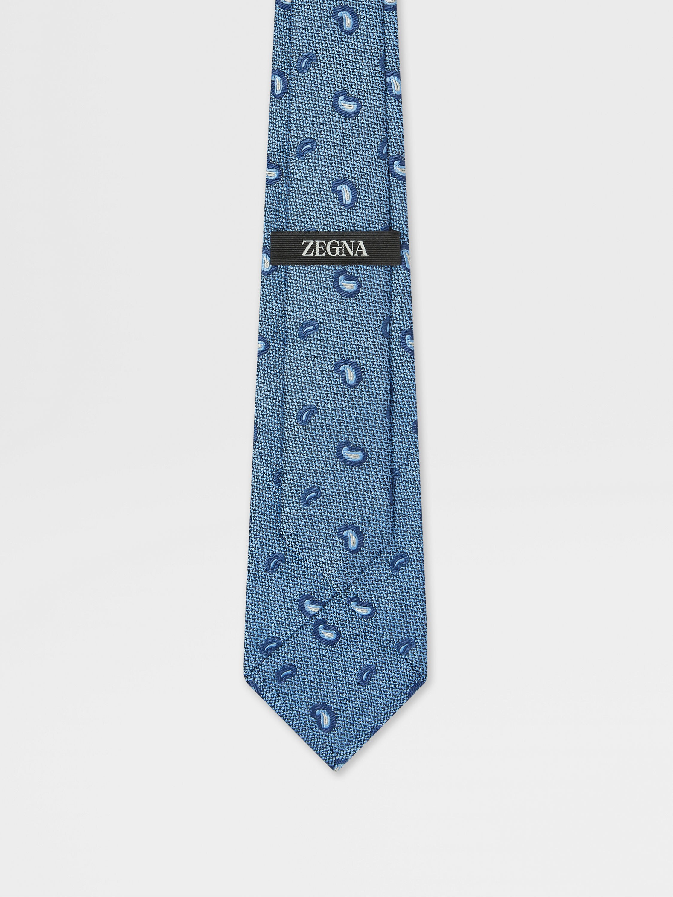 Light Blue Silk Tie Product detail photo #2
