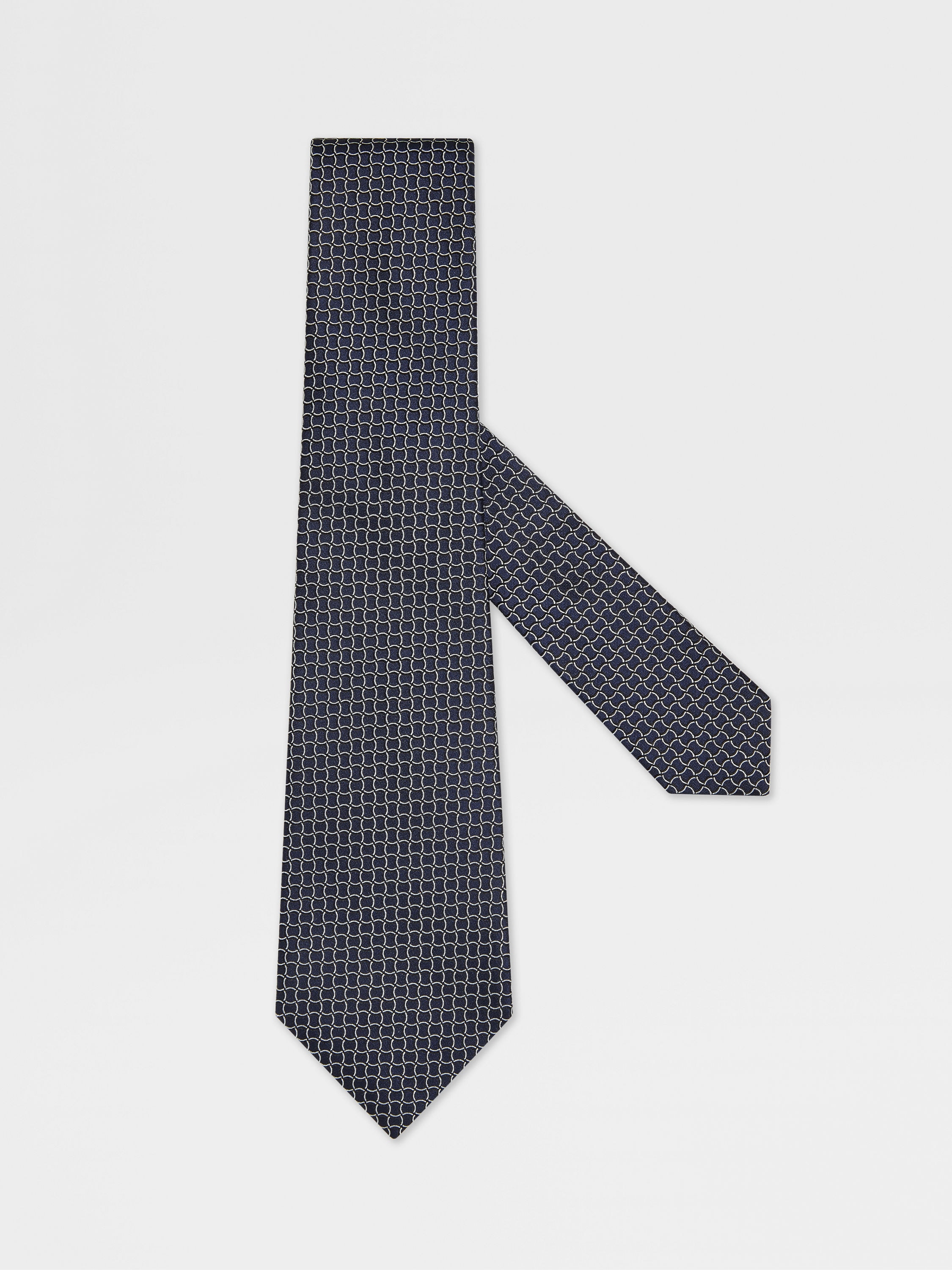 Dark Blue Silk Tie Main product photo