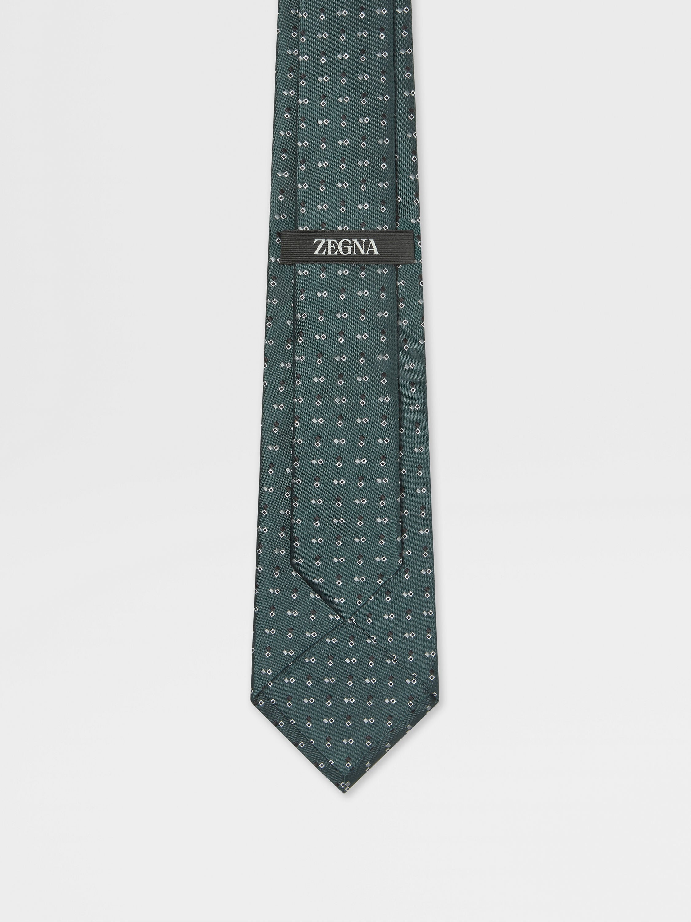 Dark Green Silk Tie Product detail photo #2