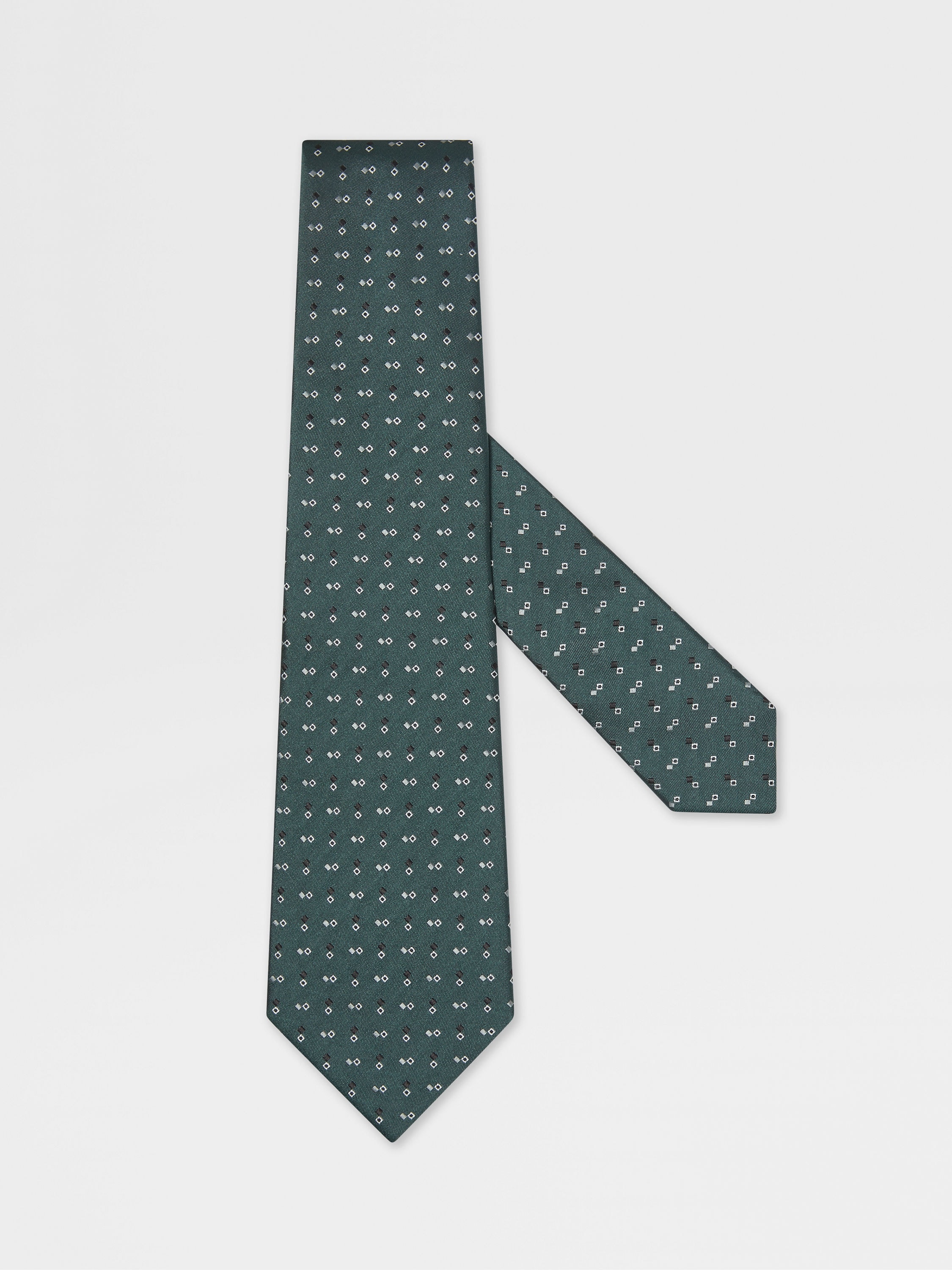 Dark Green Silk Tie Main product photo