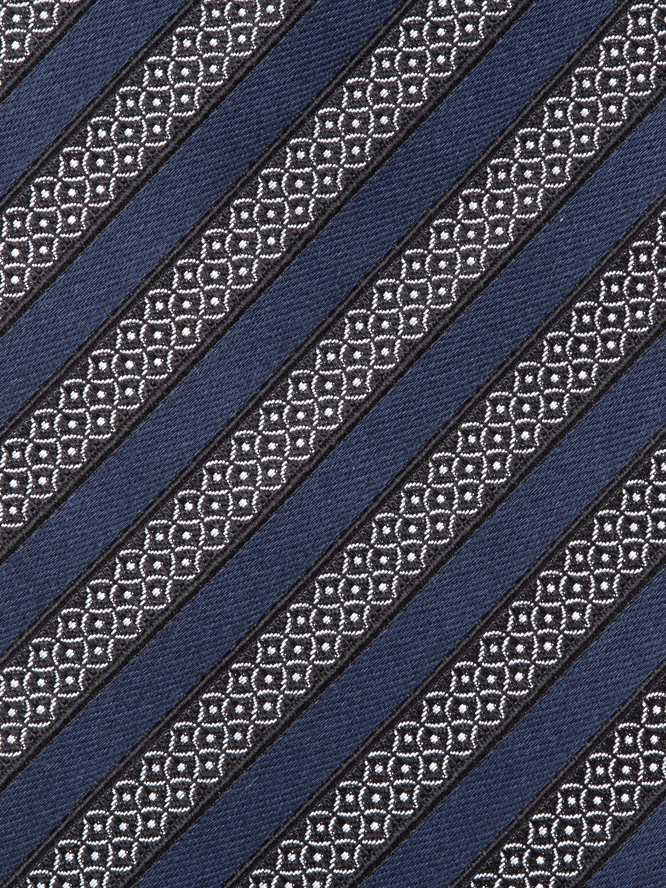 ダークブルー シルク&コットン タイ 製品詳細写真 #1