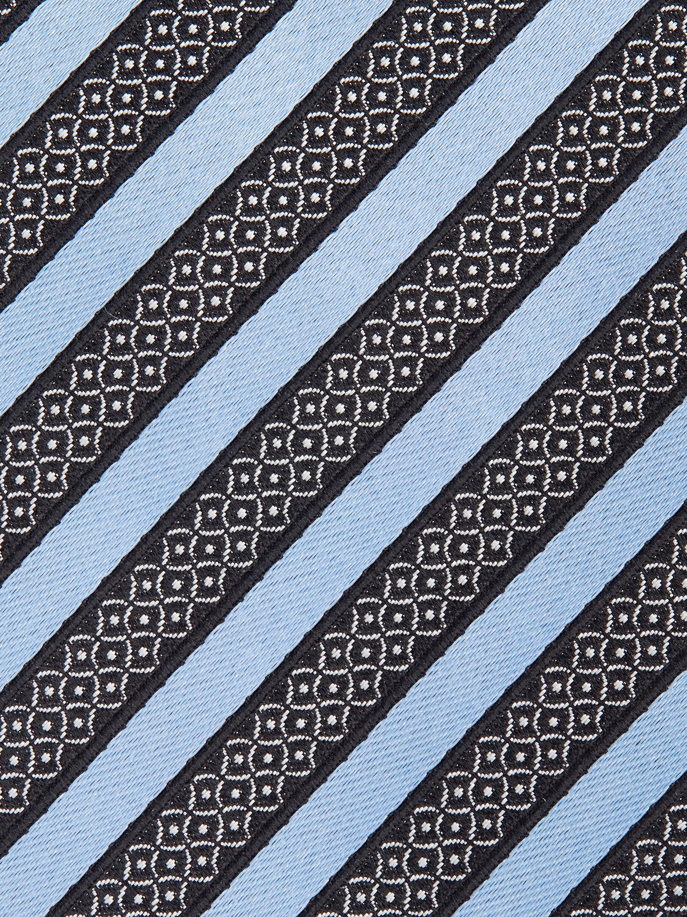 Light Blue Silk and Cotton Tie Product detail photo #1