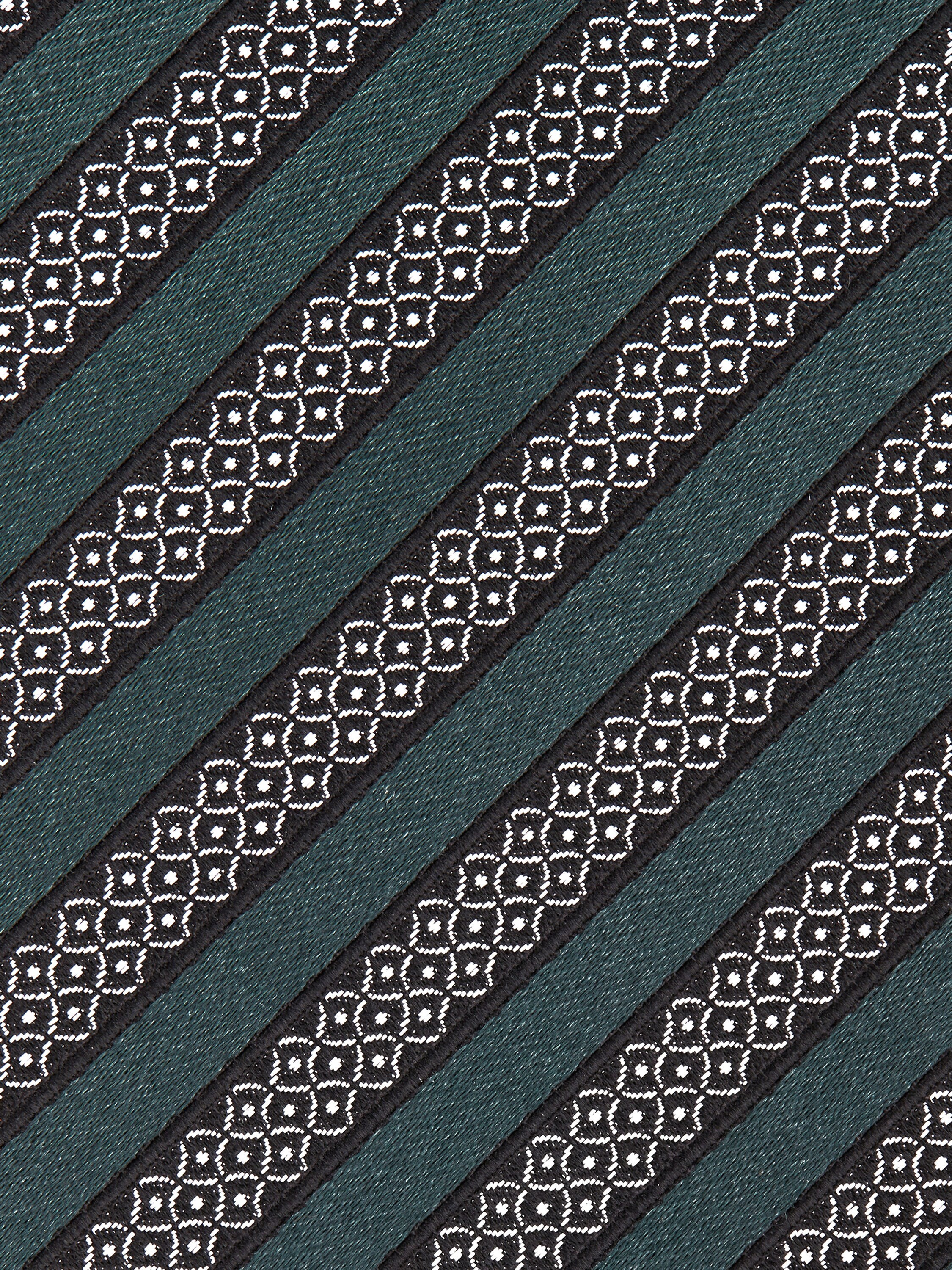 Dark Green Silk and Cotton Tie Product detail photo #1
