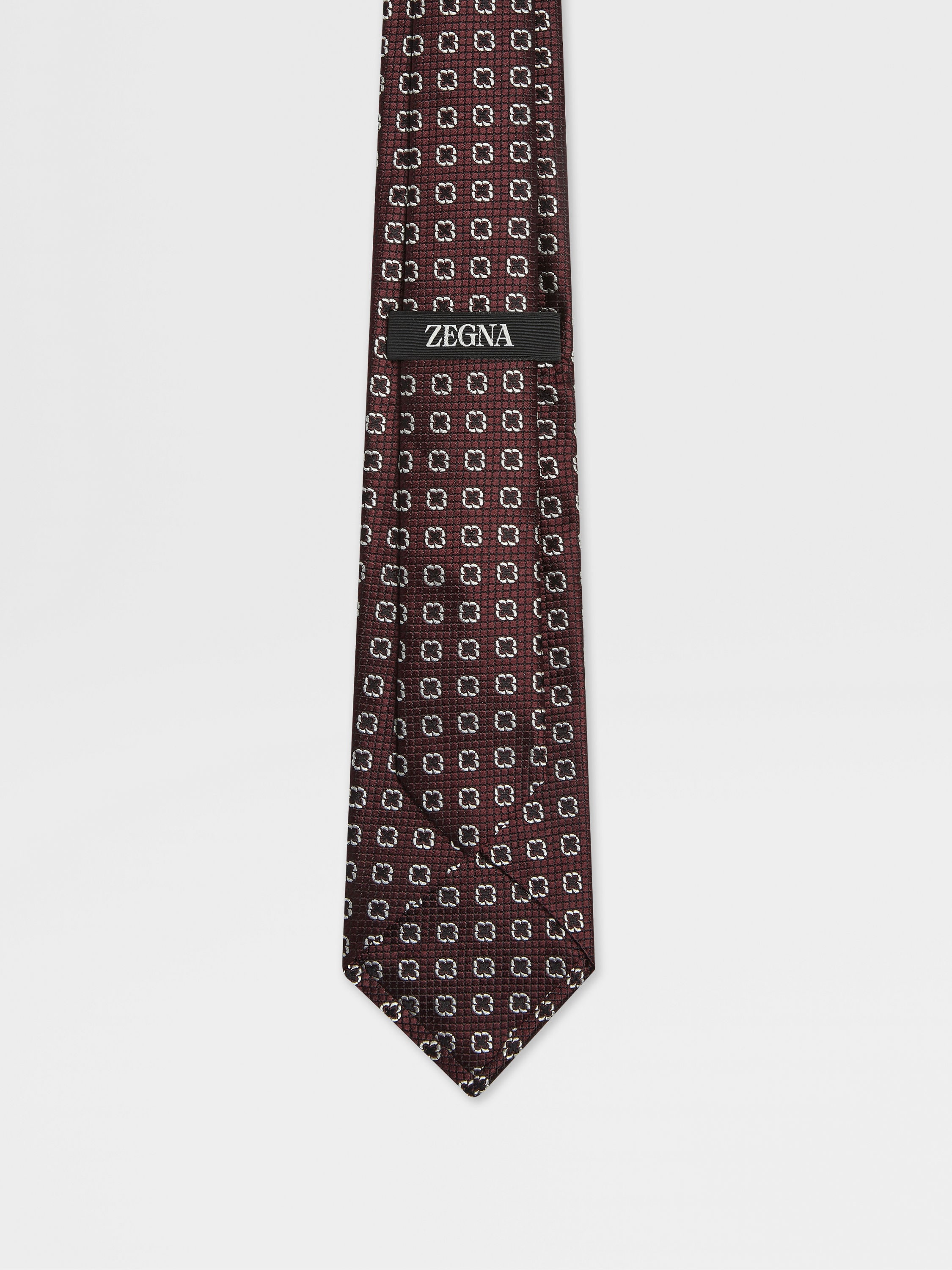 Burgundy Silk Tie Product detail photo #2