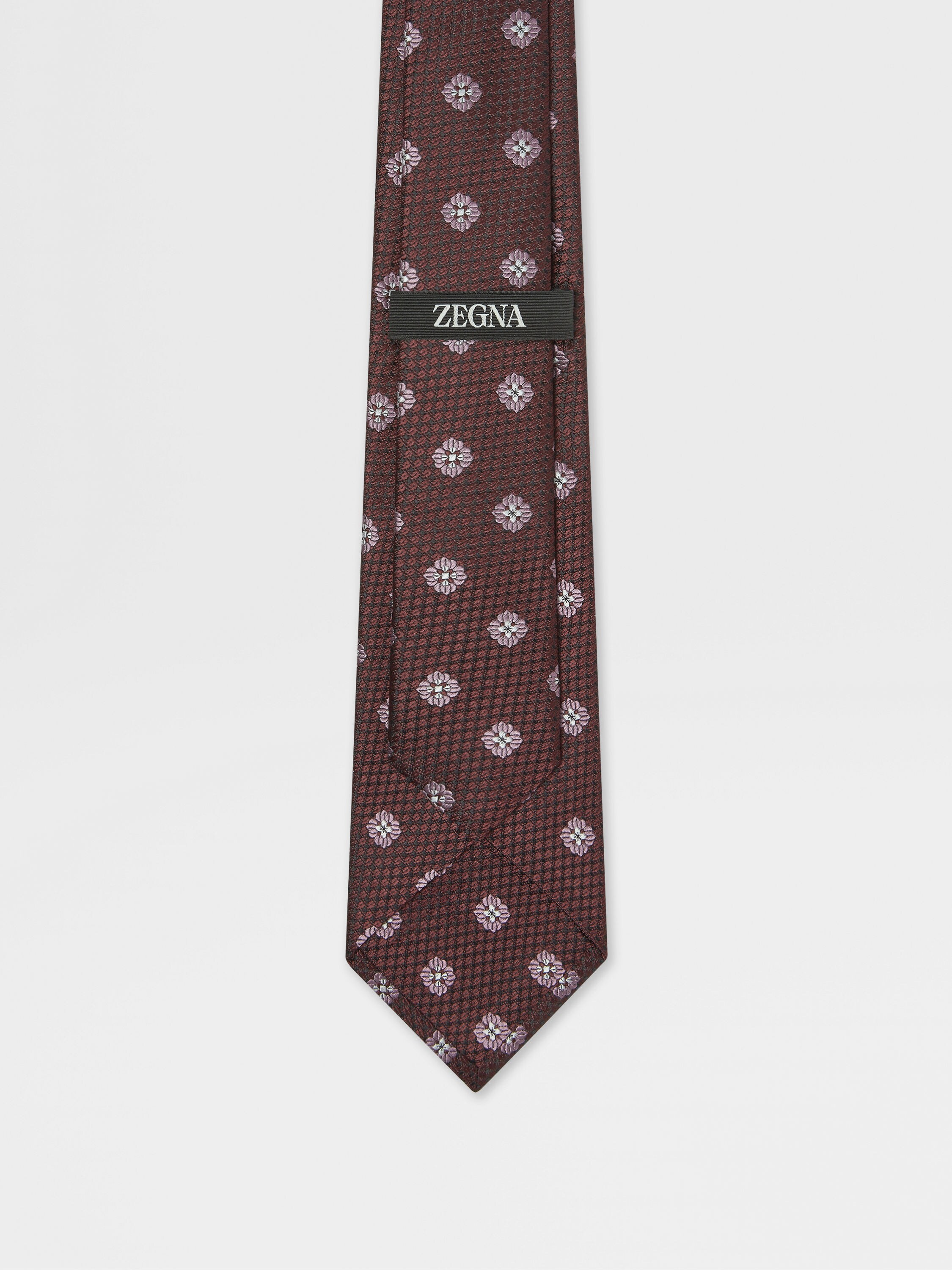 Burgundy Silk Tie Product detail photo #2