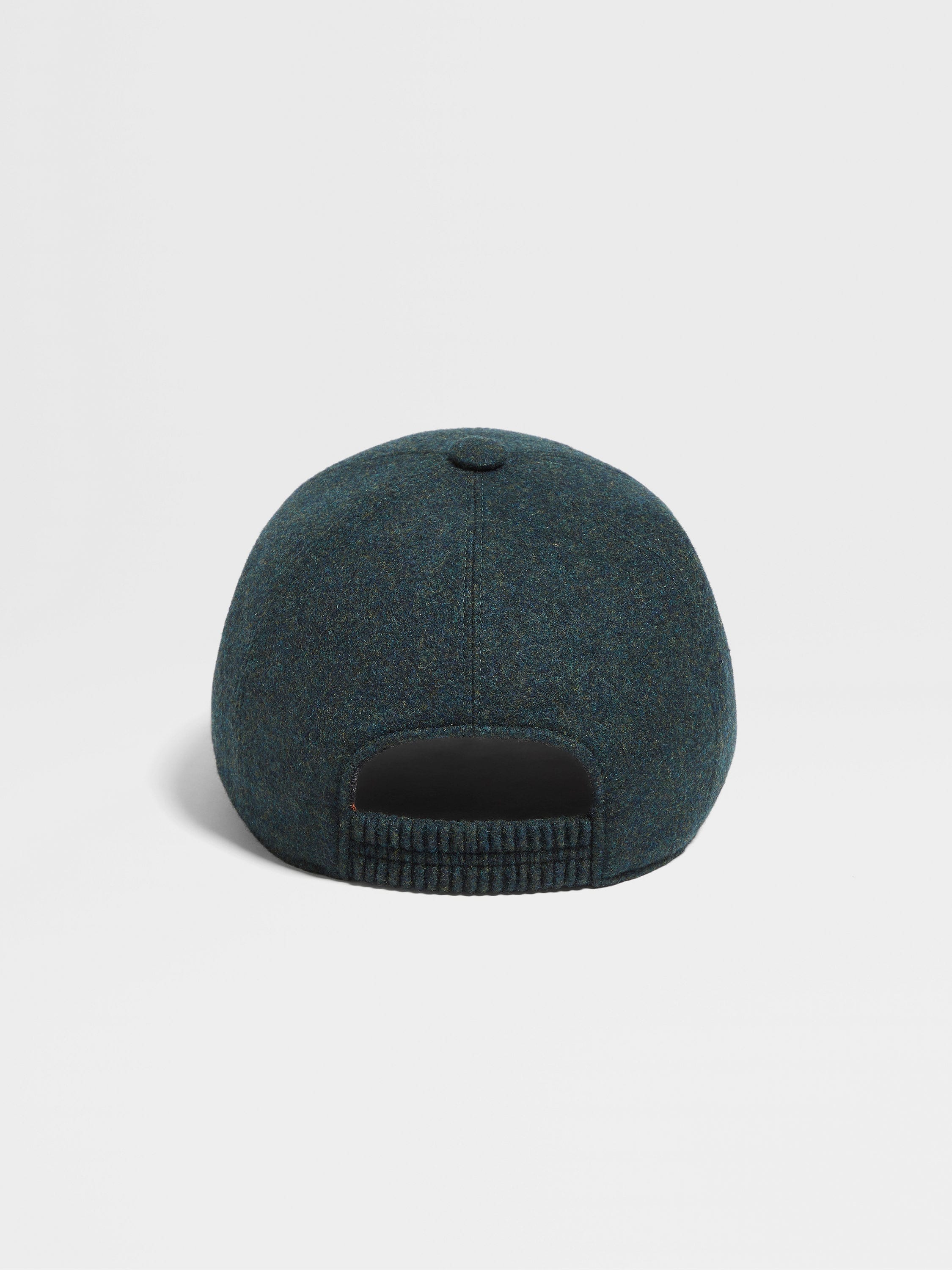 Dark Green Mélange Oasi Cashmere Baseball Cap Product detail photo #2