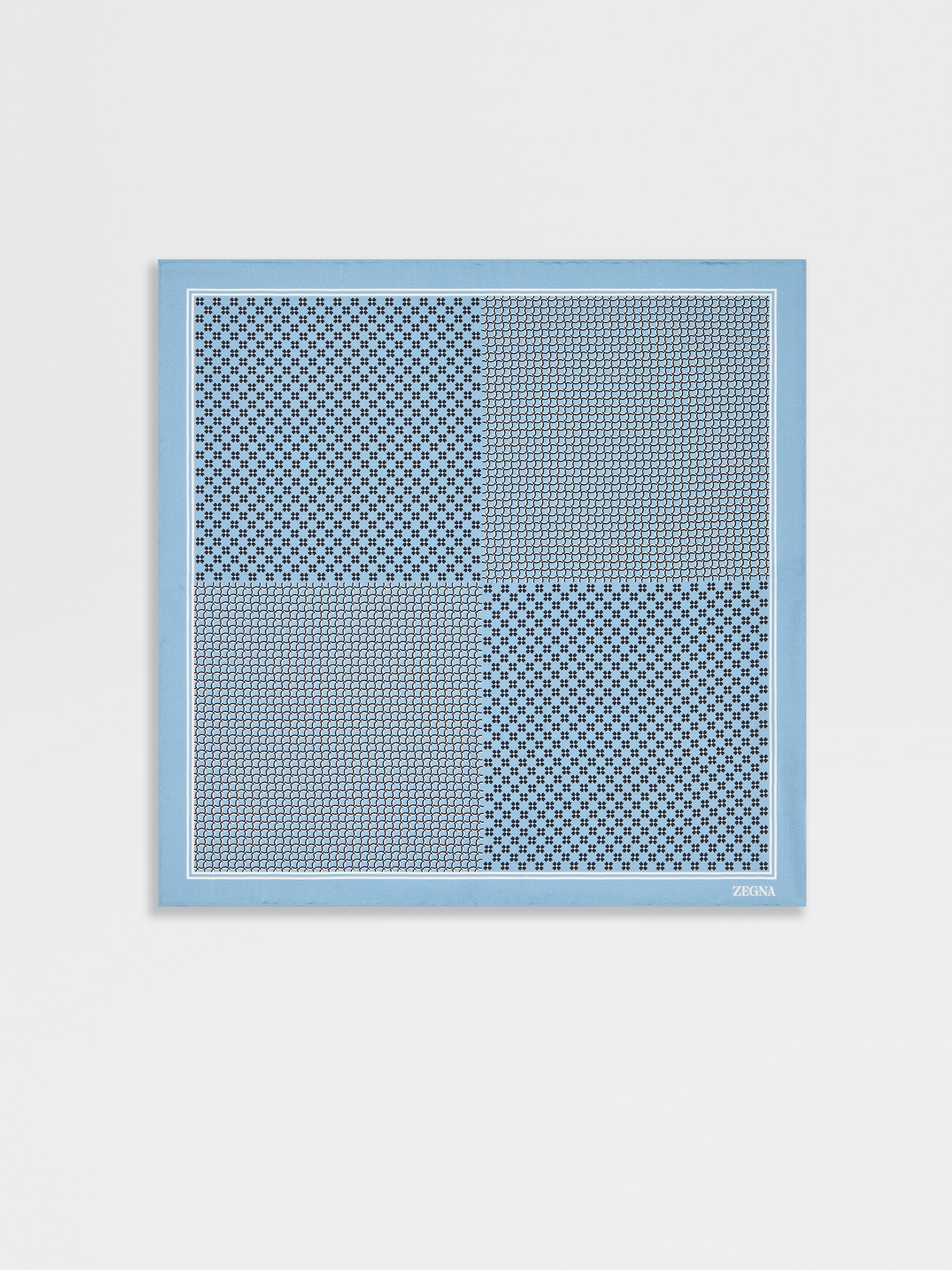 라이트 블루 실크 포켓 스퀘어 제품 상세 사진 #2