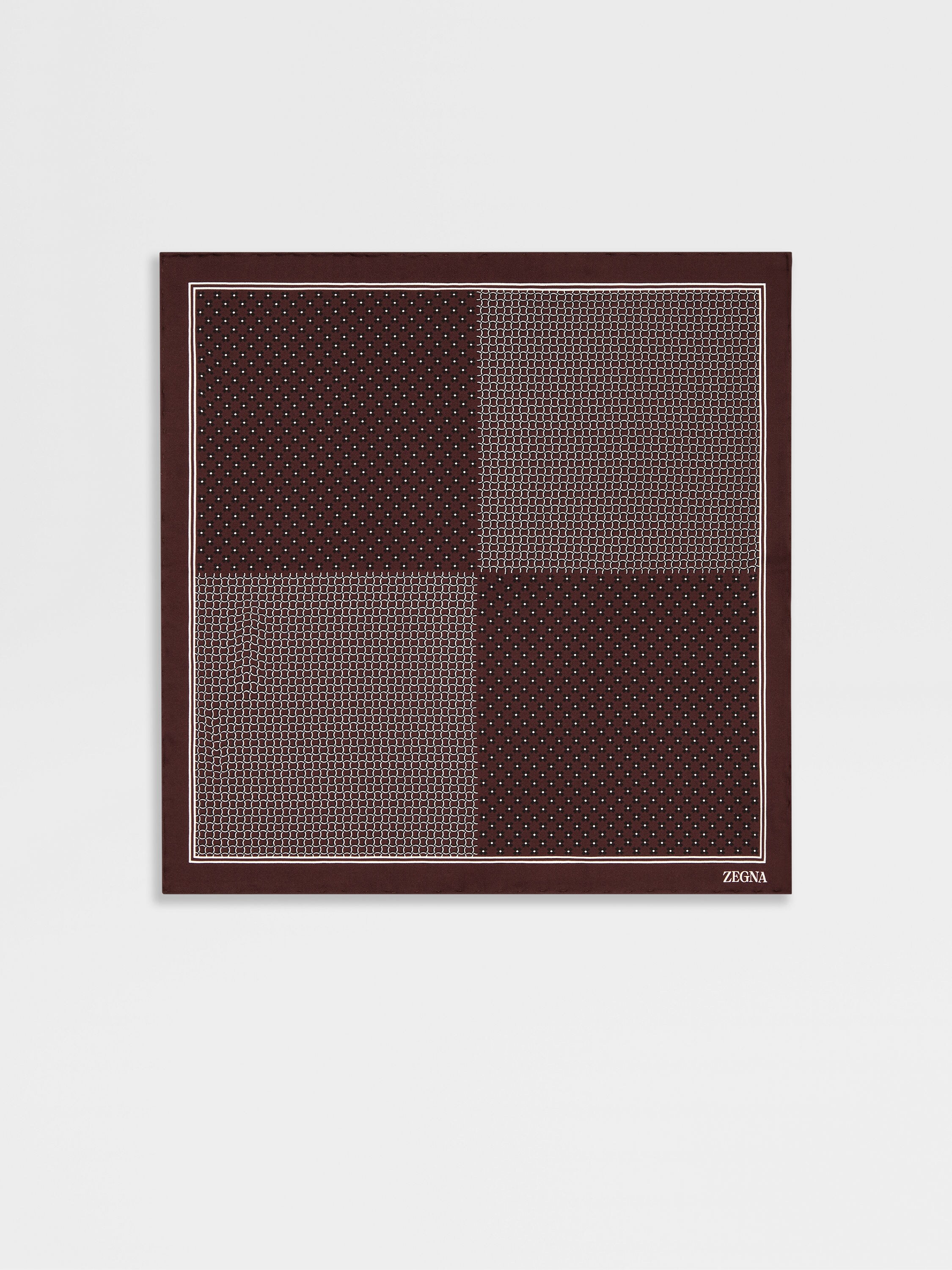 버건디 실크 포켓 스퀘어 제품 상세 사진 #2