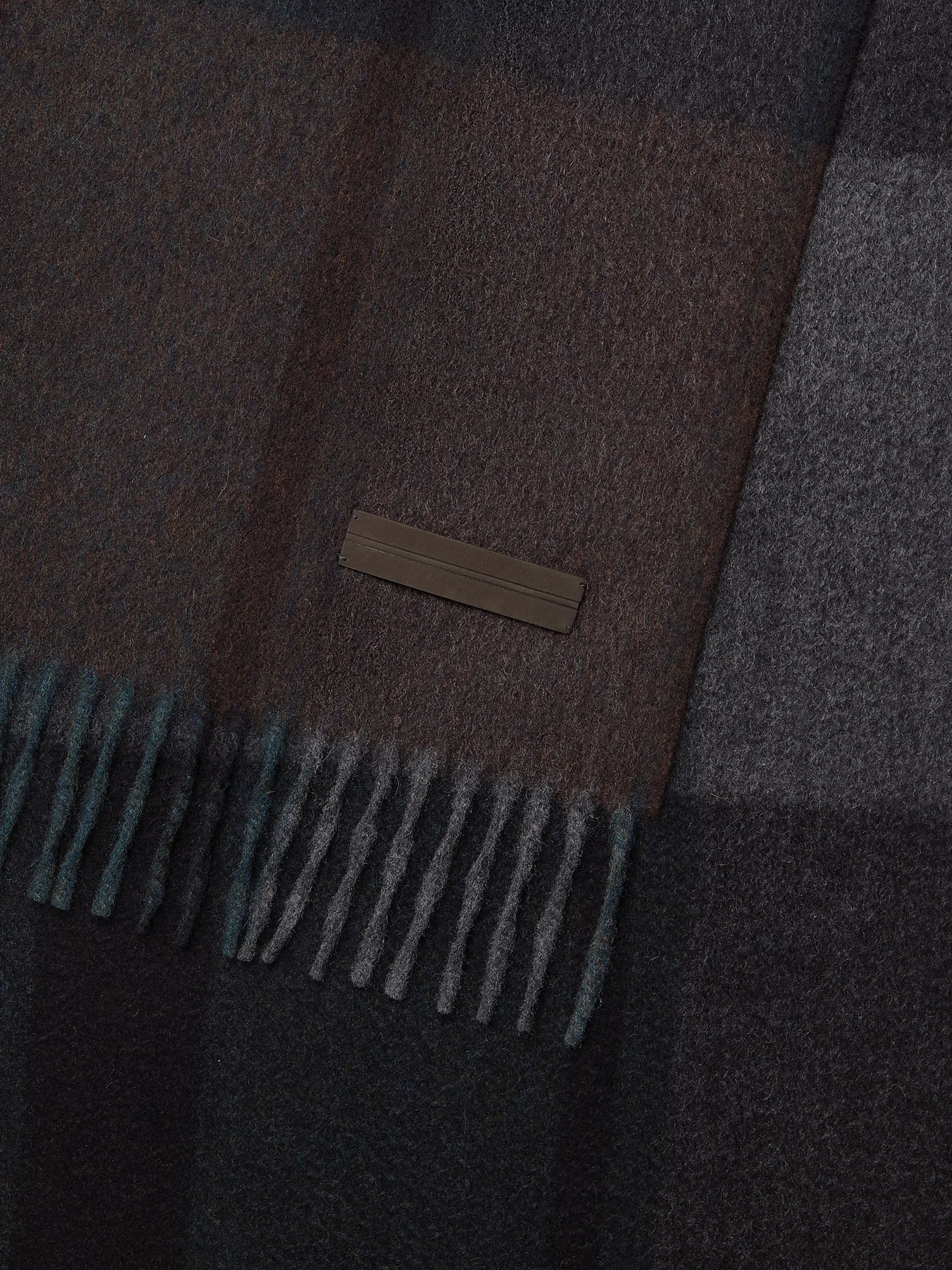 Dark Grey and Dark Brown Oasi Cashmere Scarf Product detail photo #1