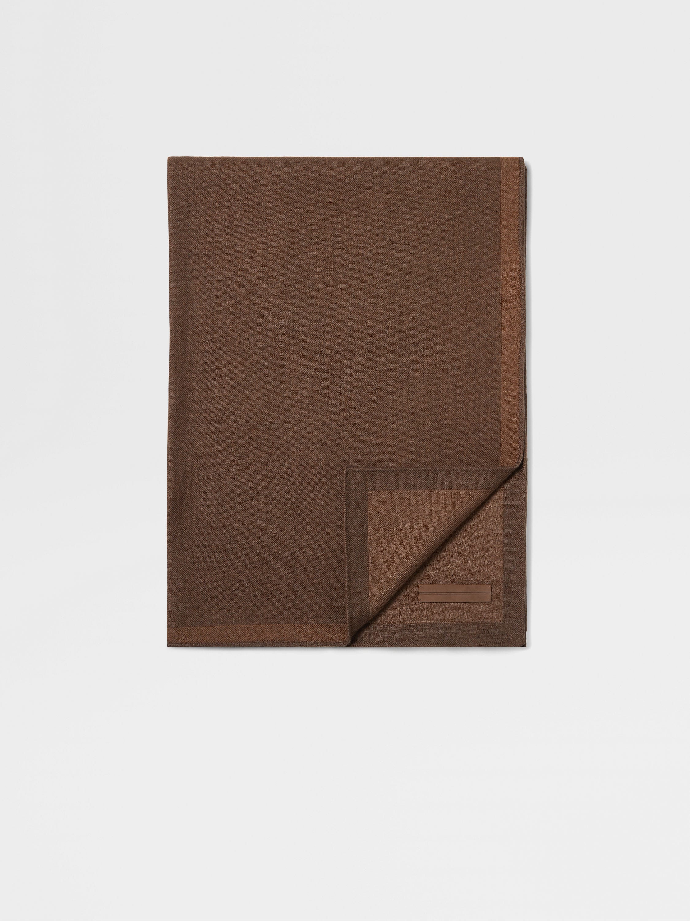 Brown Cashmere and Silk Scarf Main product photo