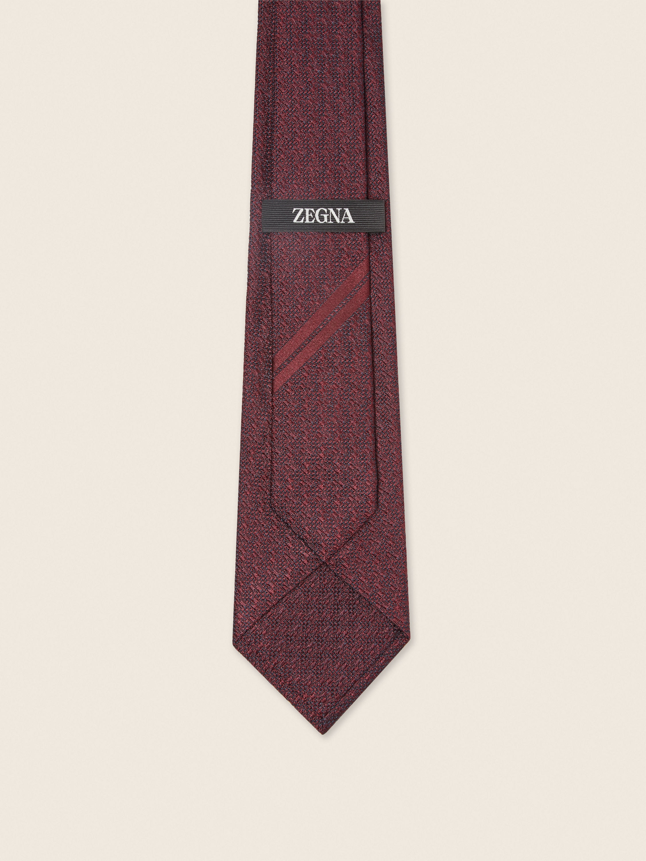 Burgundy Silk Tie Product detail photo #2