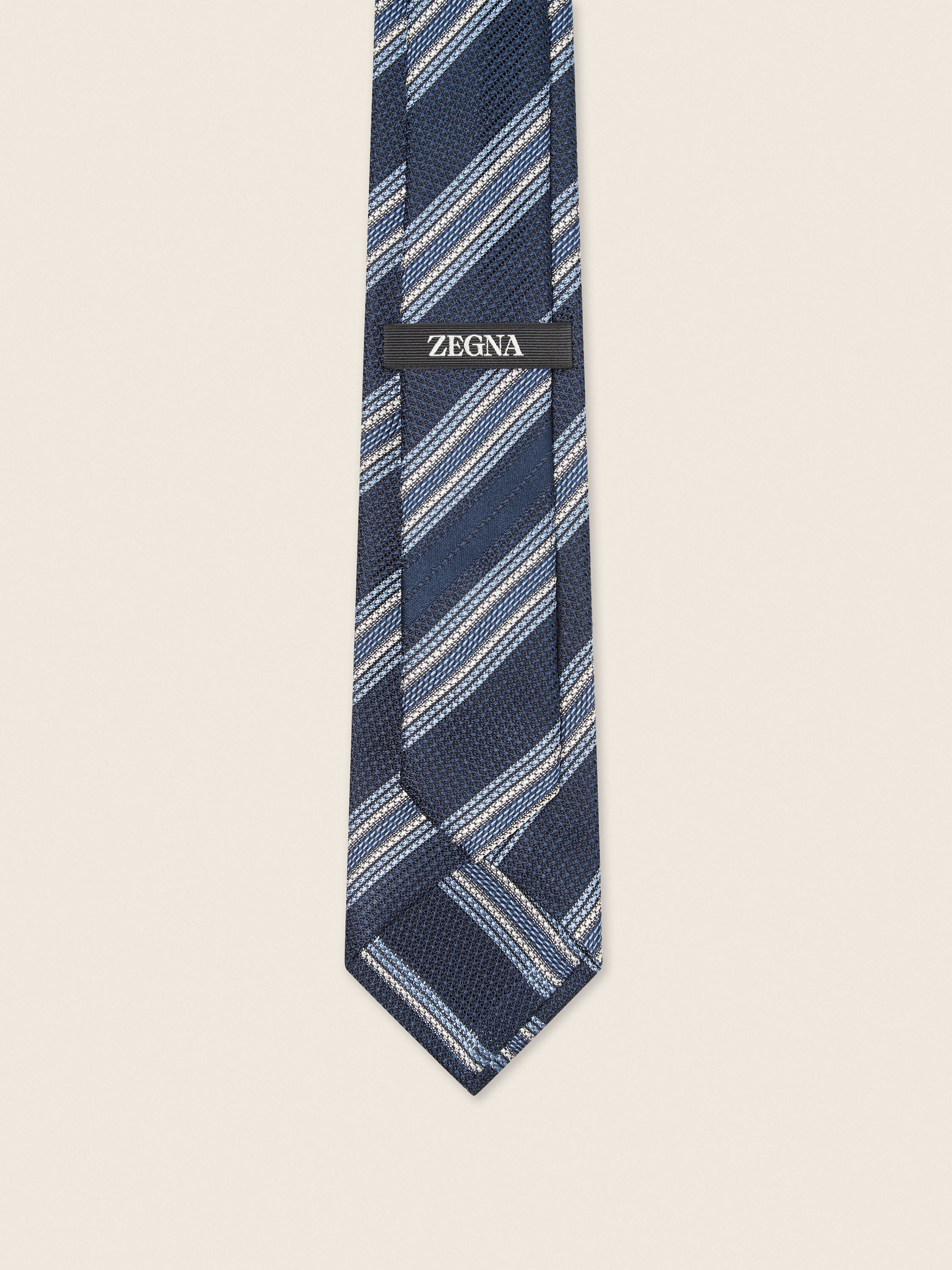 Navy Blue Silk Tie Product detail photo #2