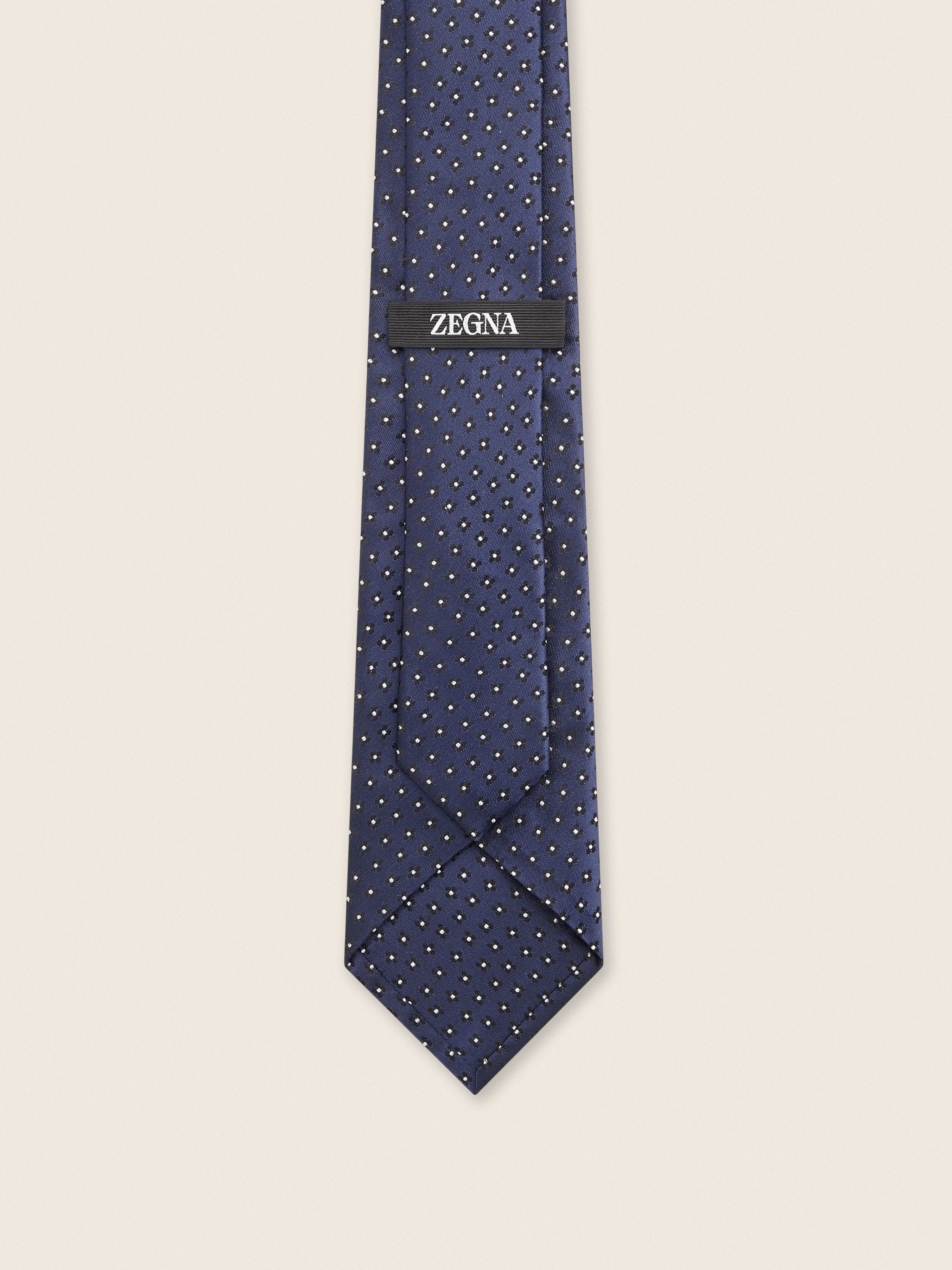 海军蓝桑蚕丝领带 产品细节图 #2