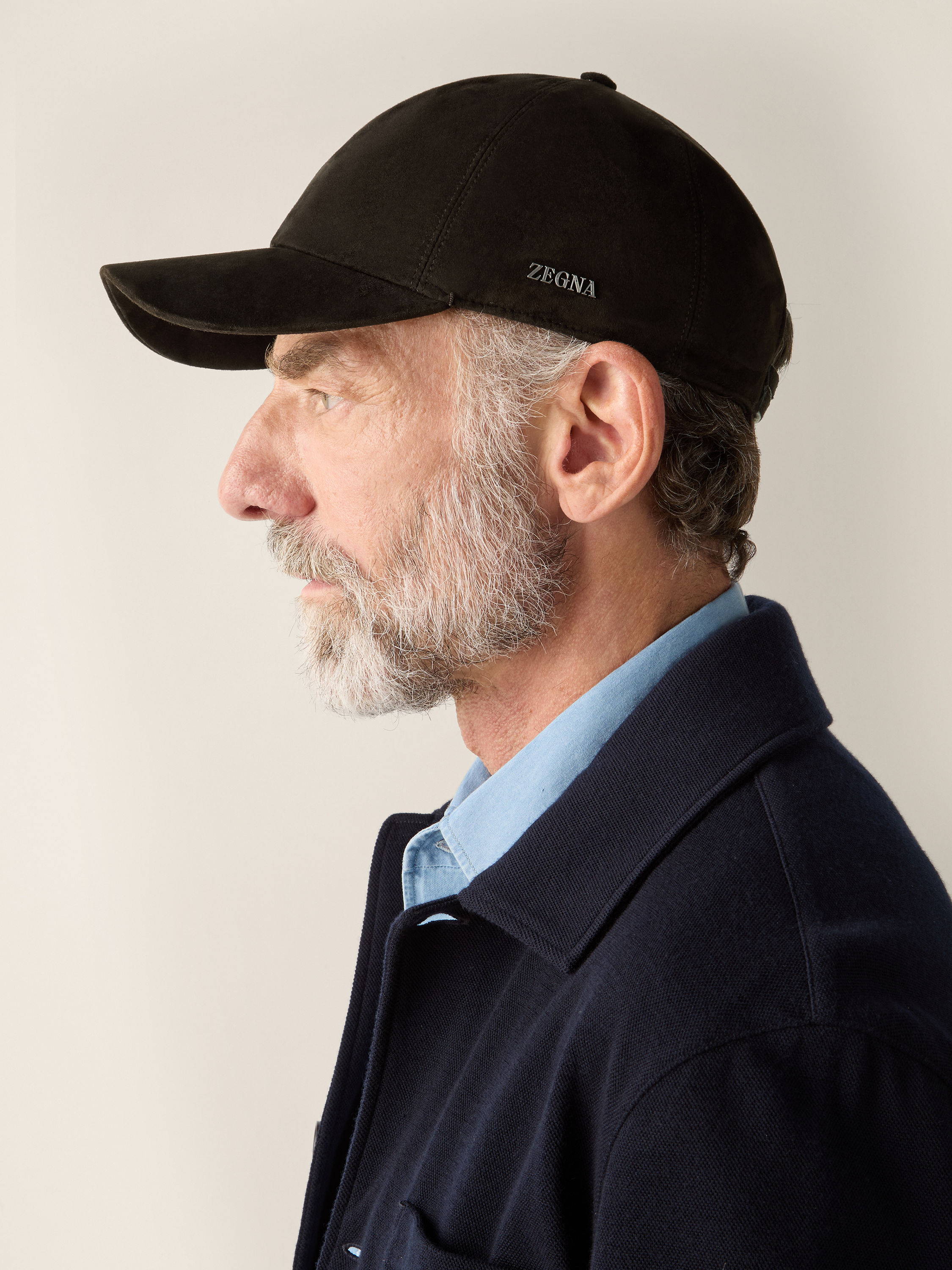 Baseballcap aus SECONDSKIN in dunklem Taupe Detailfoto #2 des Produkts