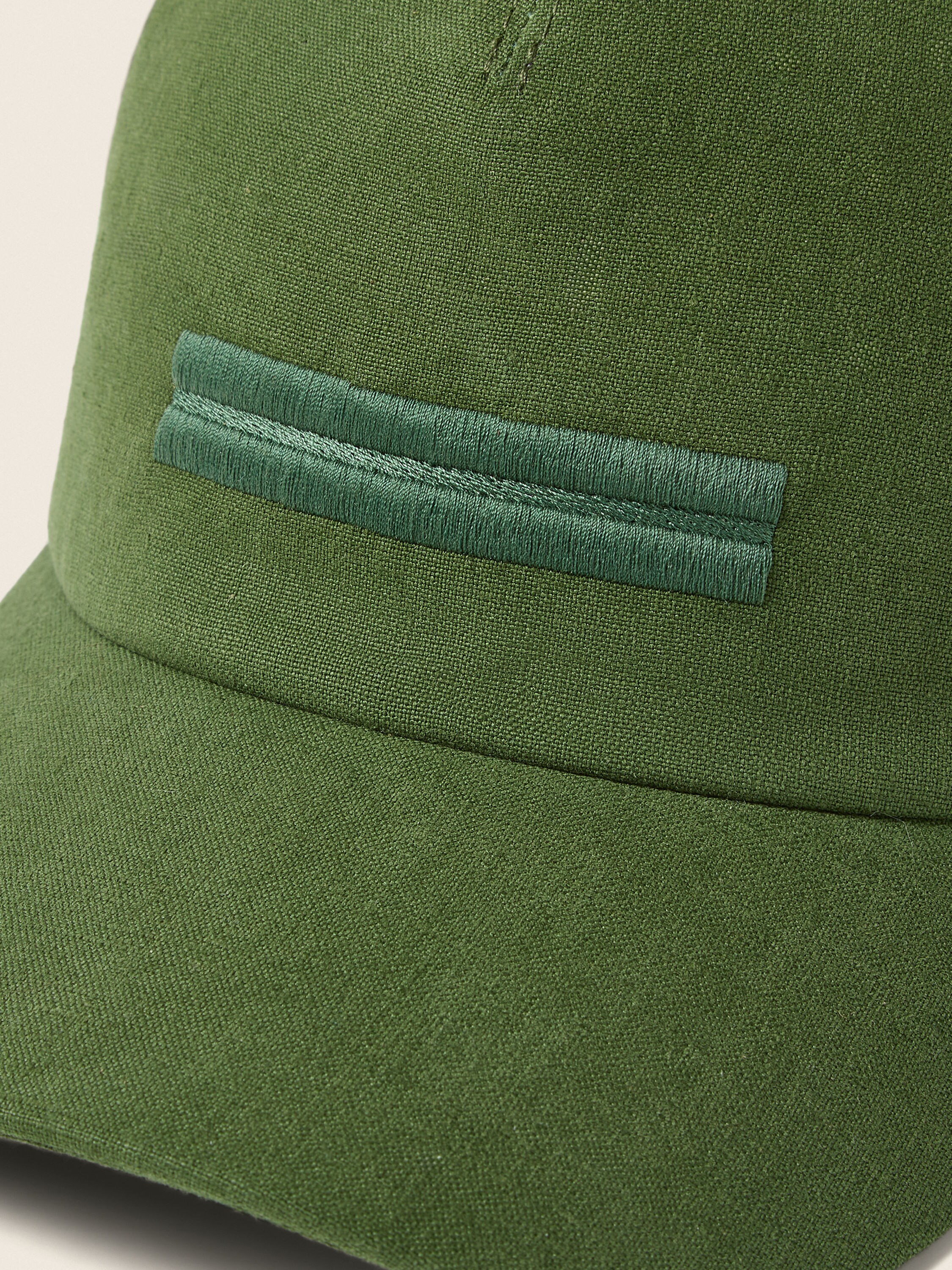 Pine Green Oasi Lino Baseball Cap Product detail photo #1