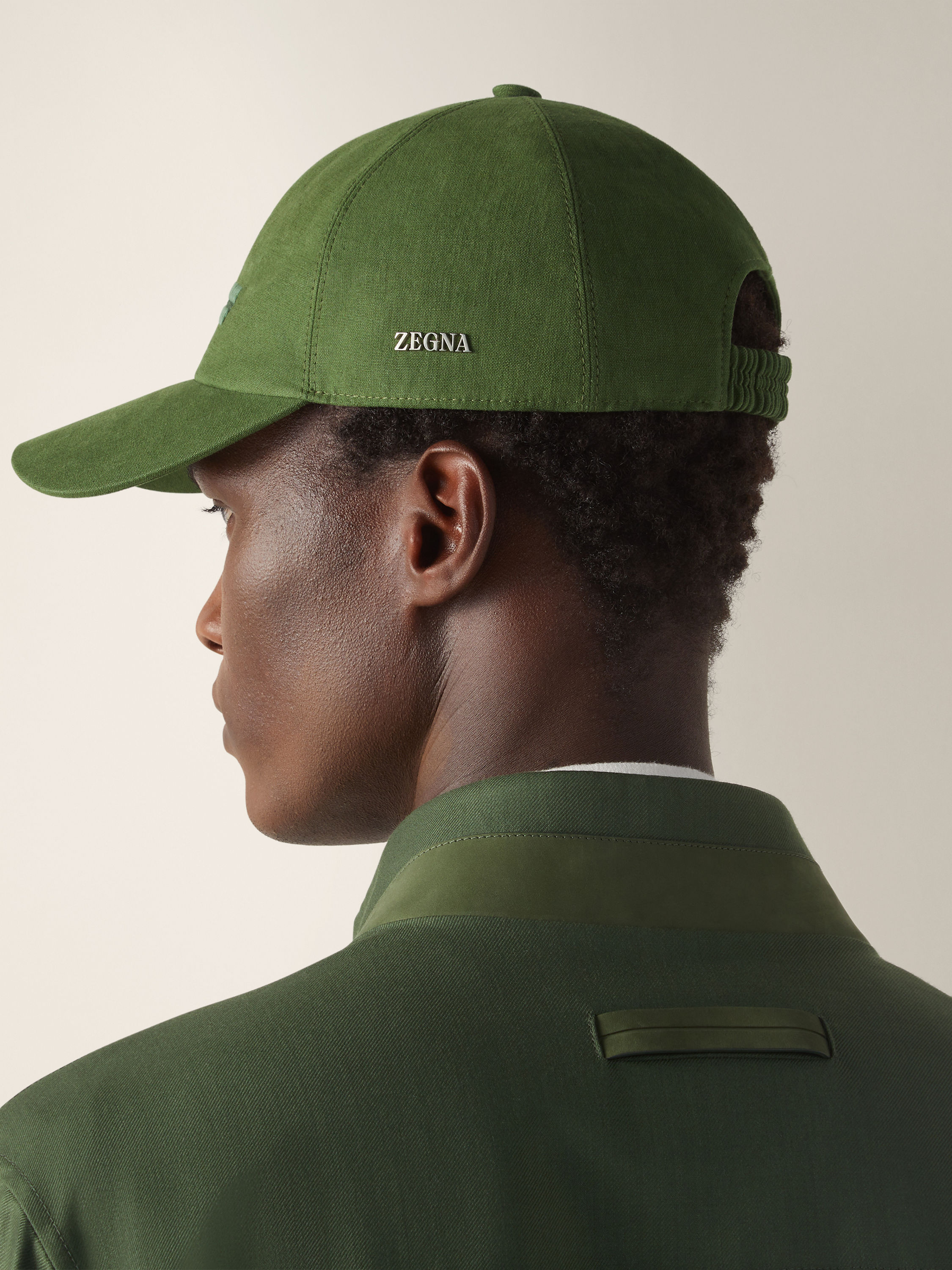 Pine Green Oasi Lino Baseball Cap Product detail photo #2