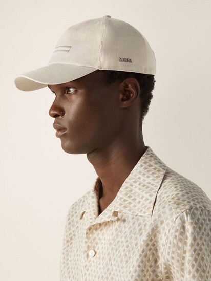 Ivory Oasi Lino Baseball Cap SS26 37147326 | Zegna US