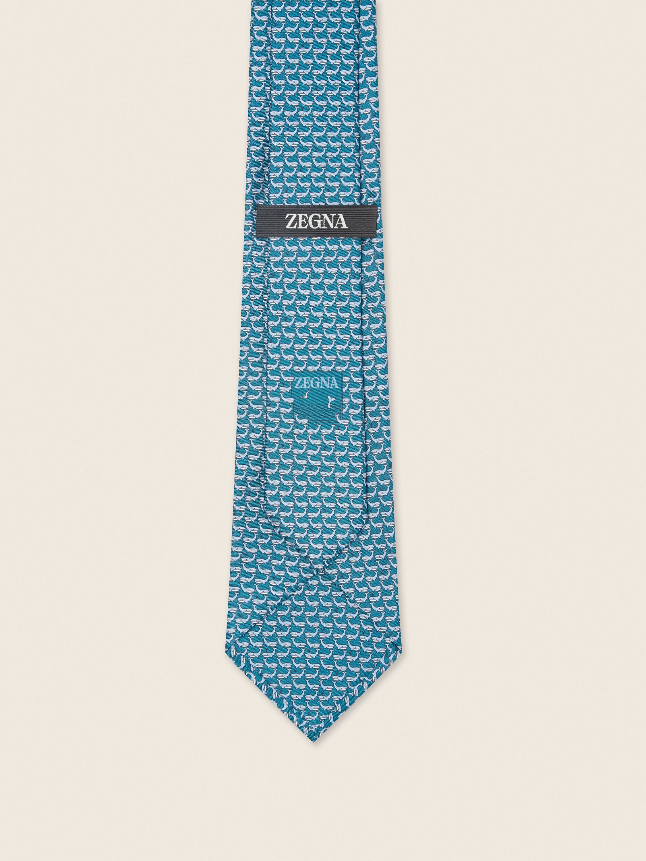 Dark Teal Blue Silk Tie Product detail photo #2