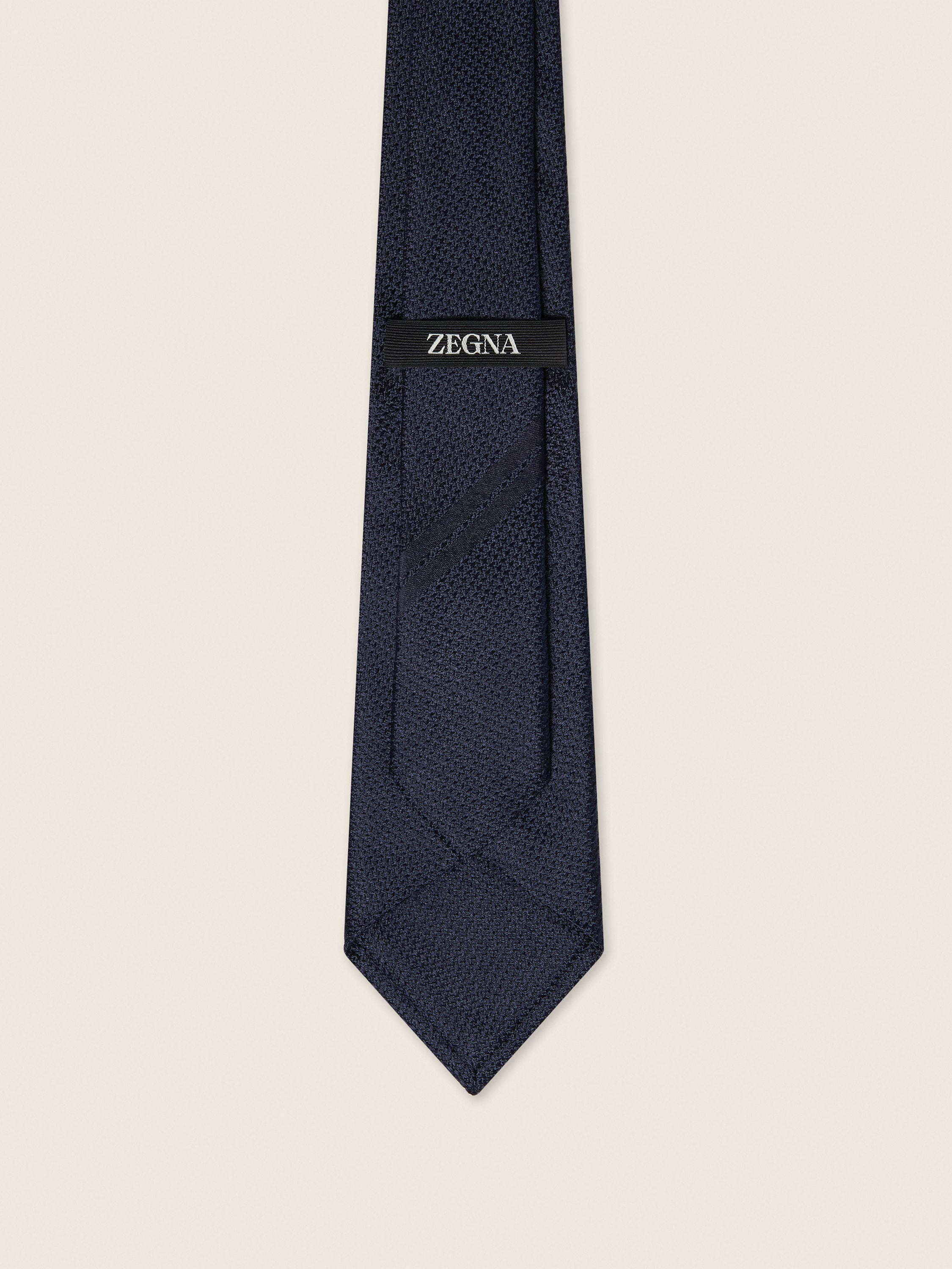 Navy Blue Silk Tie Product detail photo #2