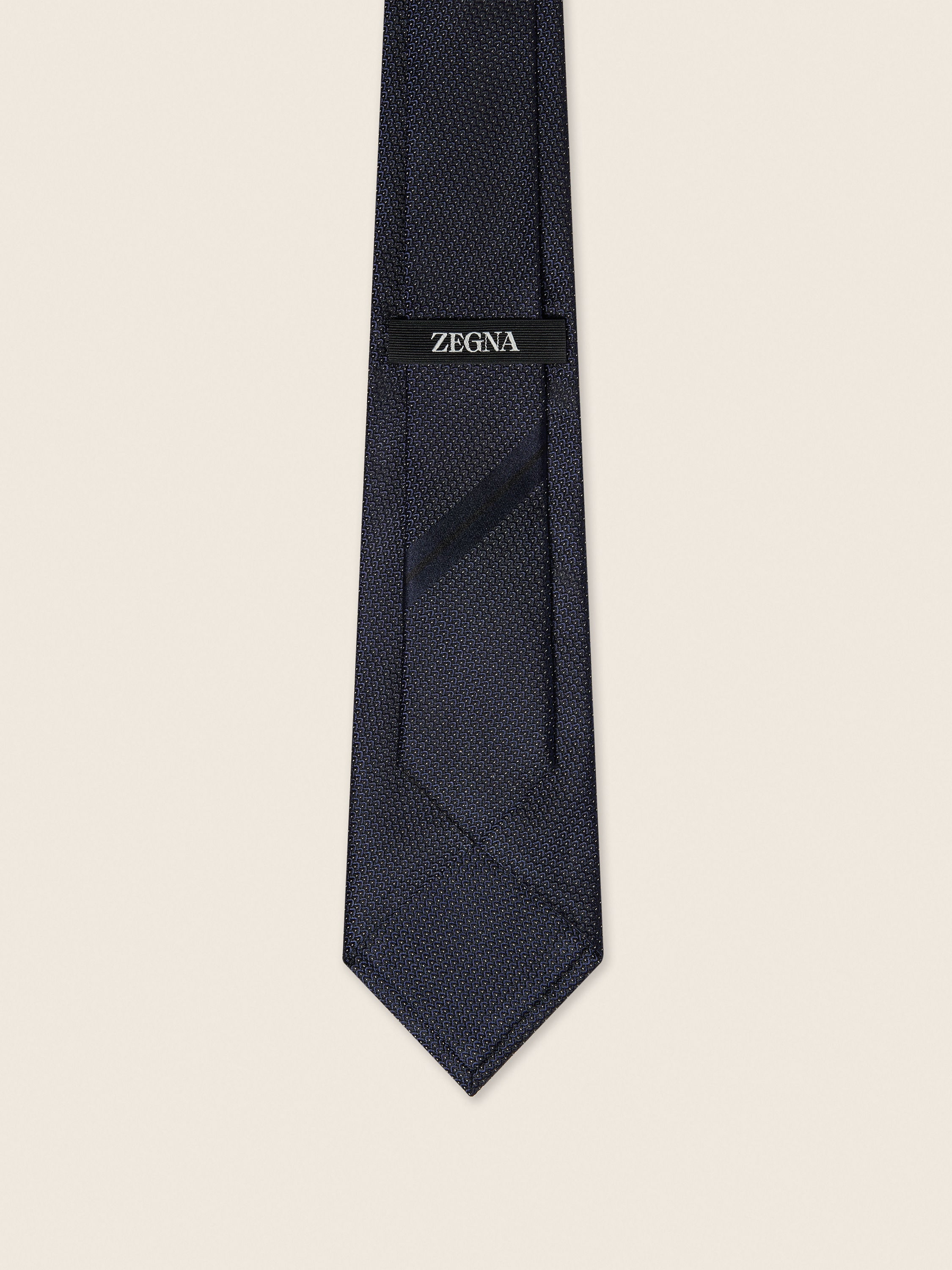 Navy Blue Silk Tie Product detail photo #2