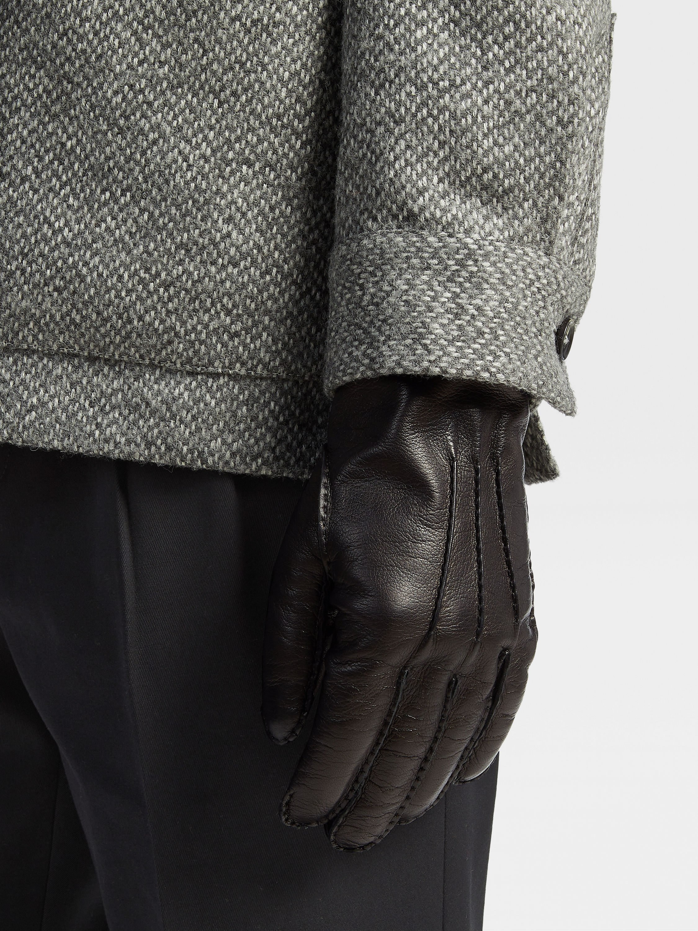 Black Leather Gloves Product detail photo #2