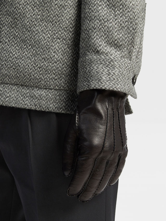 Black Leather Gloves Product detail photo #2