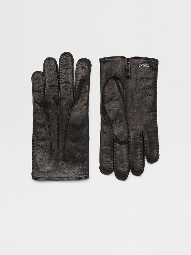 Black Leather Gloves Main product photo